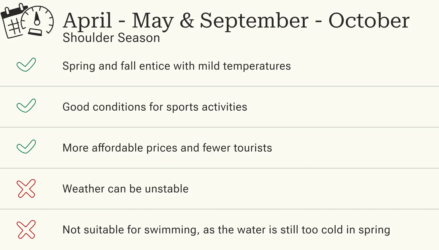 Advantages and disadvantages of traveling to Lake Como in the low season