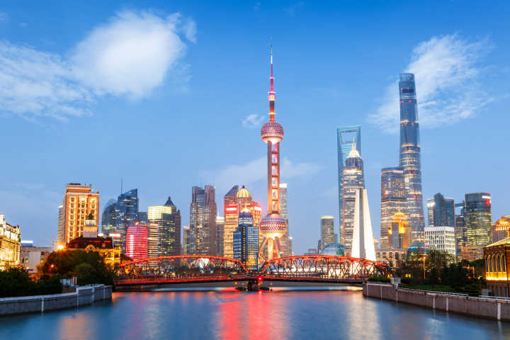 Pictured here is the impressive architecture of Shanghai, a city that has transformed in recent years