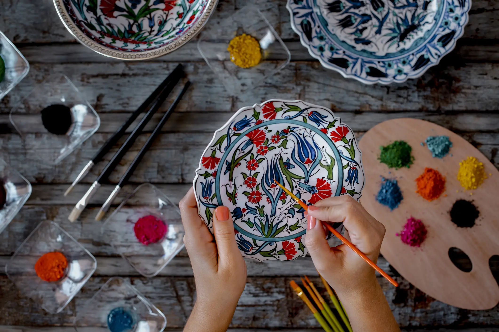 Keramik-Workshop Workshop für keramische Fliesenmalereien