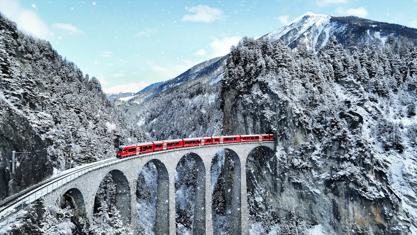 Switzerland, Train - Vehicle, Winter, Piz Bernina, Snow