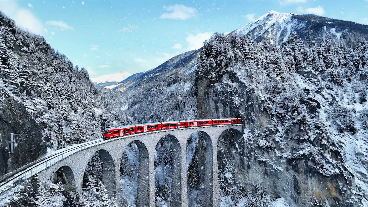 Switzerland, Train - Vehicle, Winter, Piz Bernina, Snow