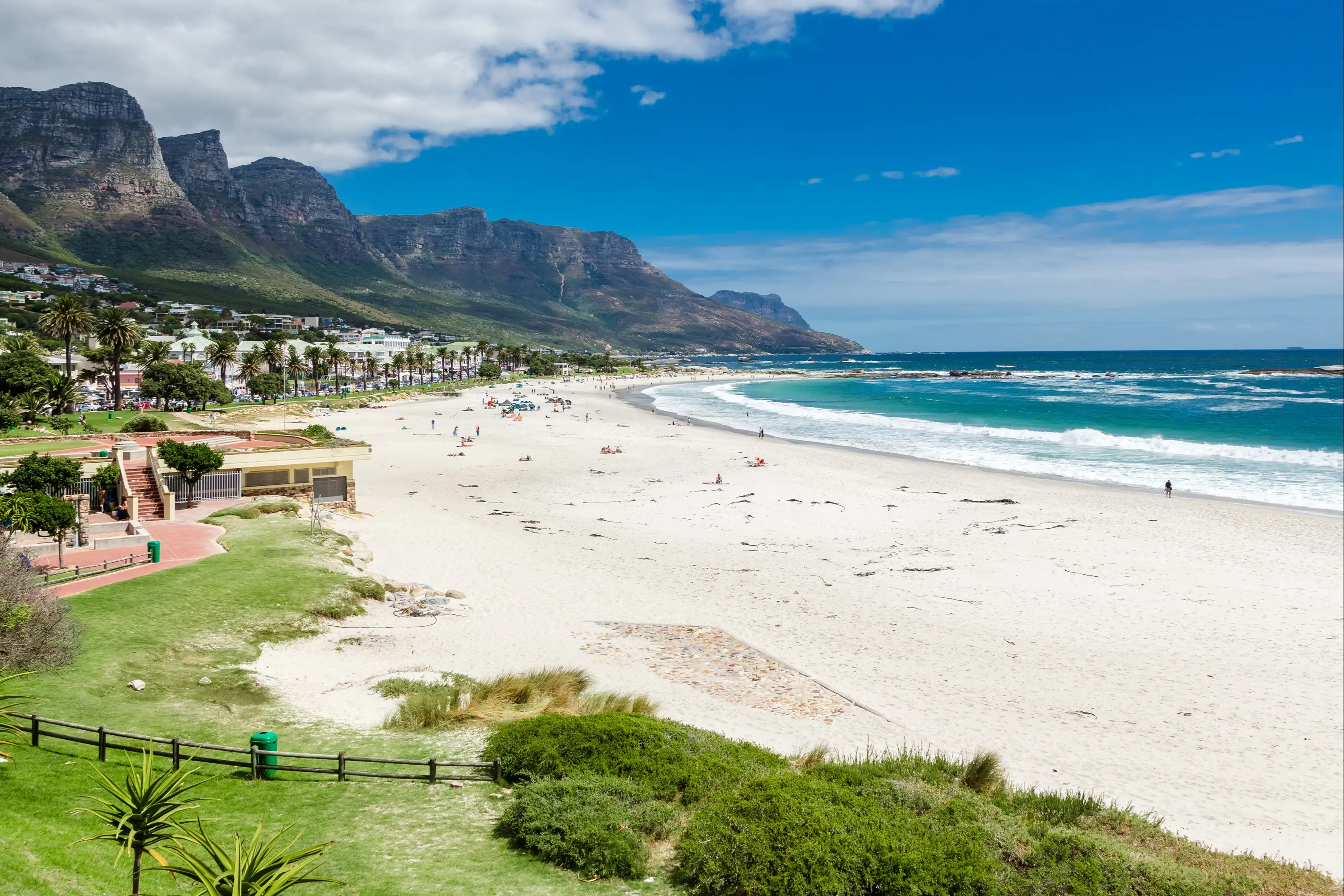 Vacances à la plage, Afrique du Sud Afrique du Sud, vacances à la plage, plage de sable blac et mer turquoise.