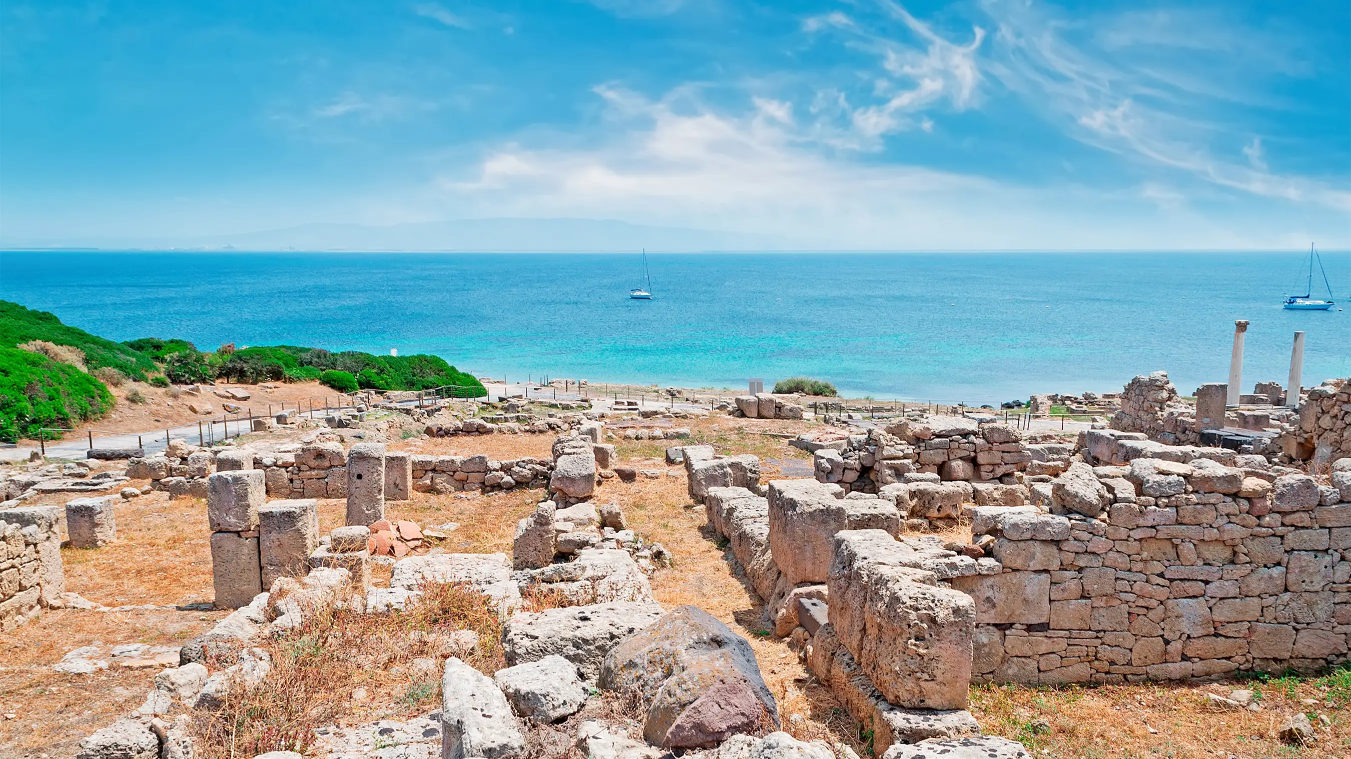 Italie, Sardaigne, Tharros Ville en ruines de Tharros en Sardaigne, Italie.