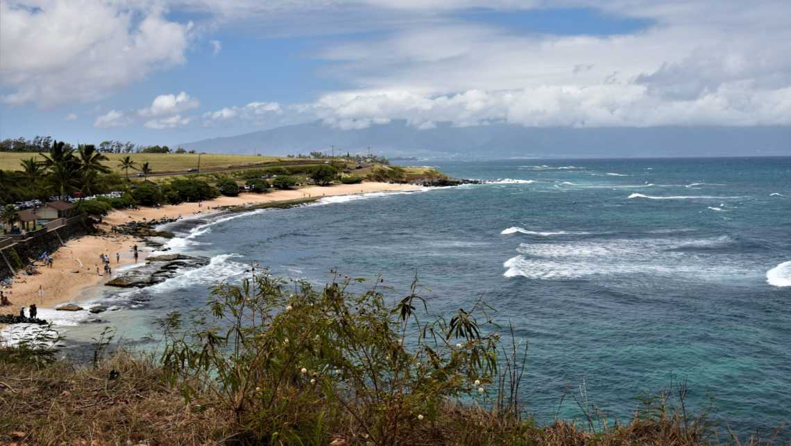 Vue de plage de Hookipa, Maui à Hawaï