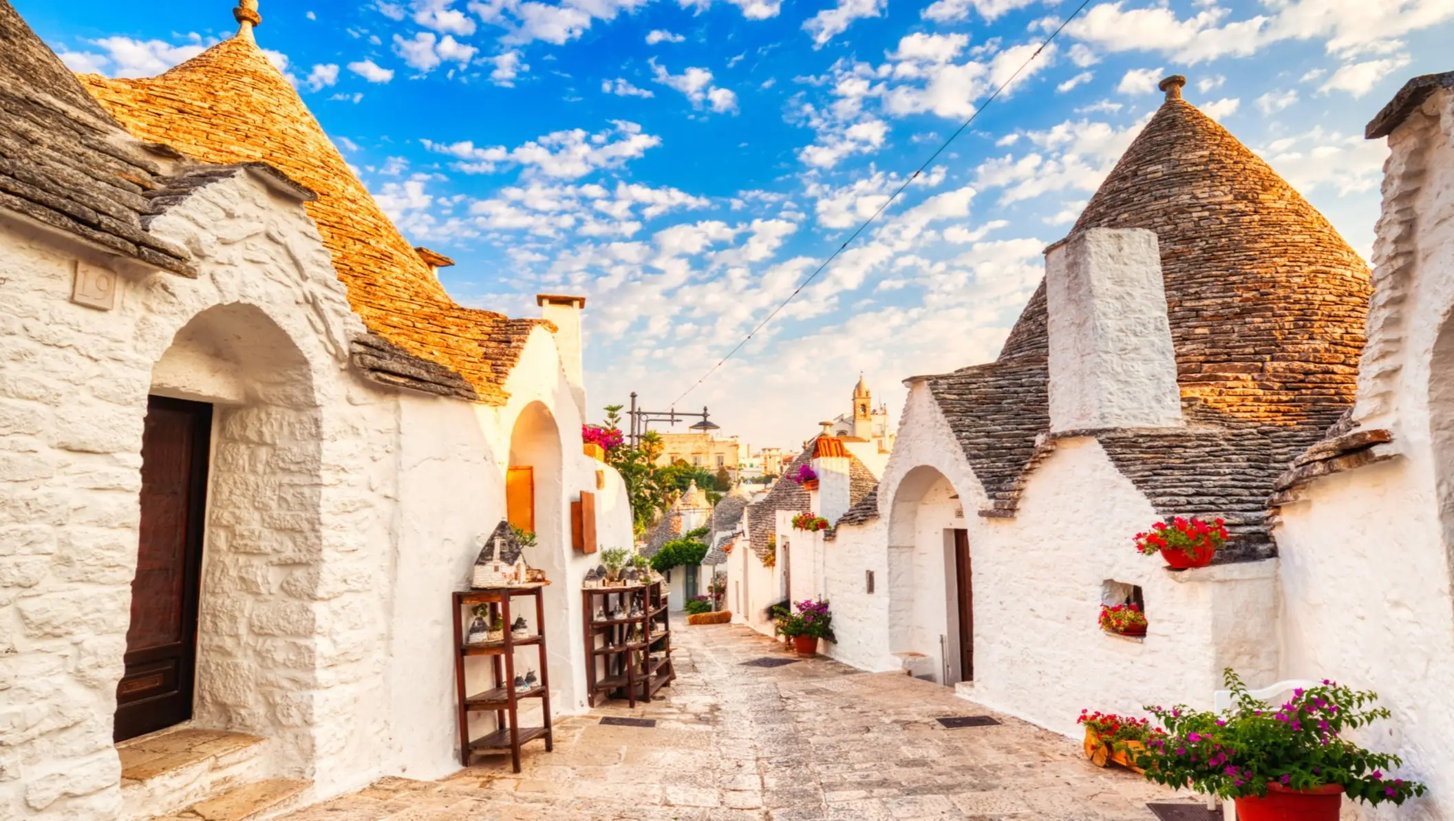 Trullis in Alberobello, Apulien, Italien Aufnahme der Trullis in Alberobello