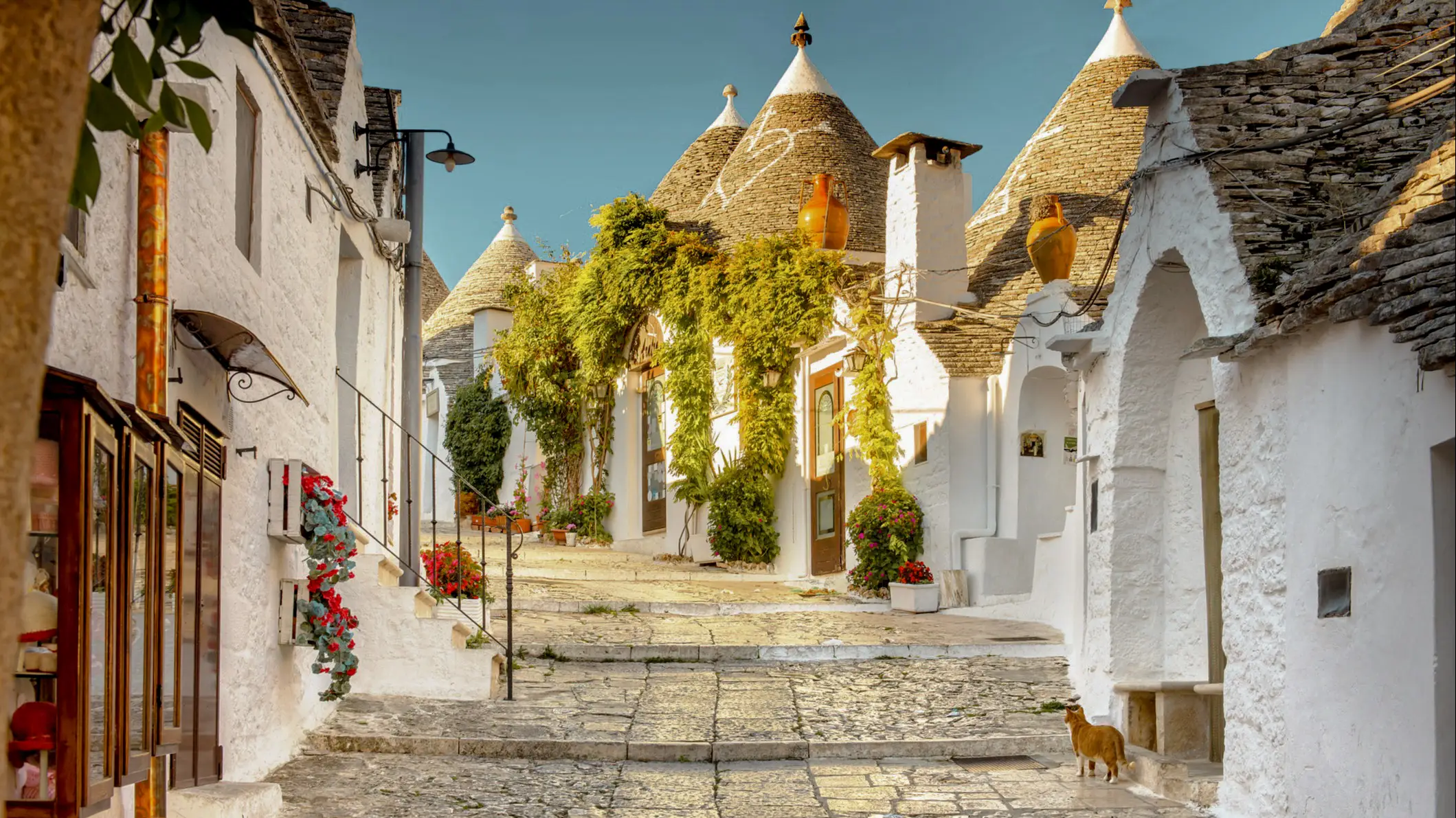 Trullis in Alberobello, Apulien, Italien Aufnahme der Trullis in Alberobello