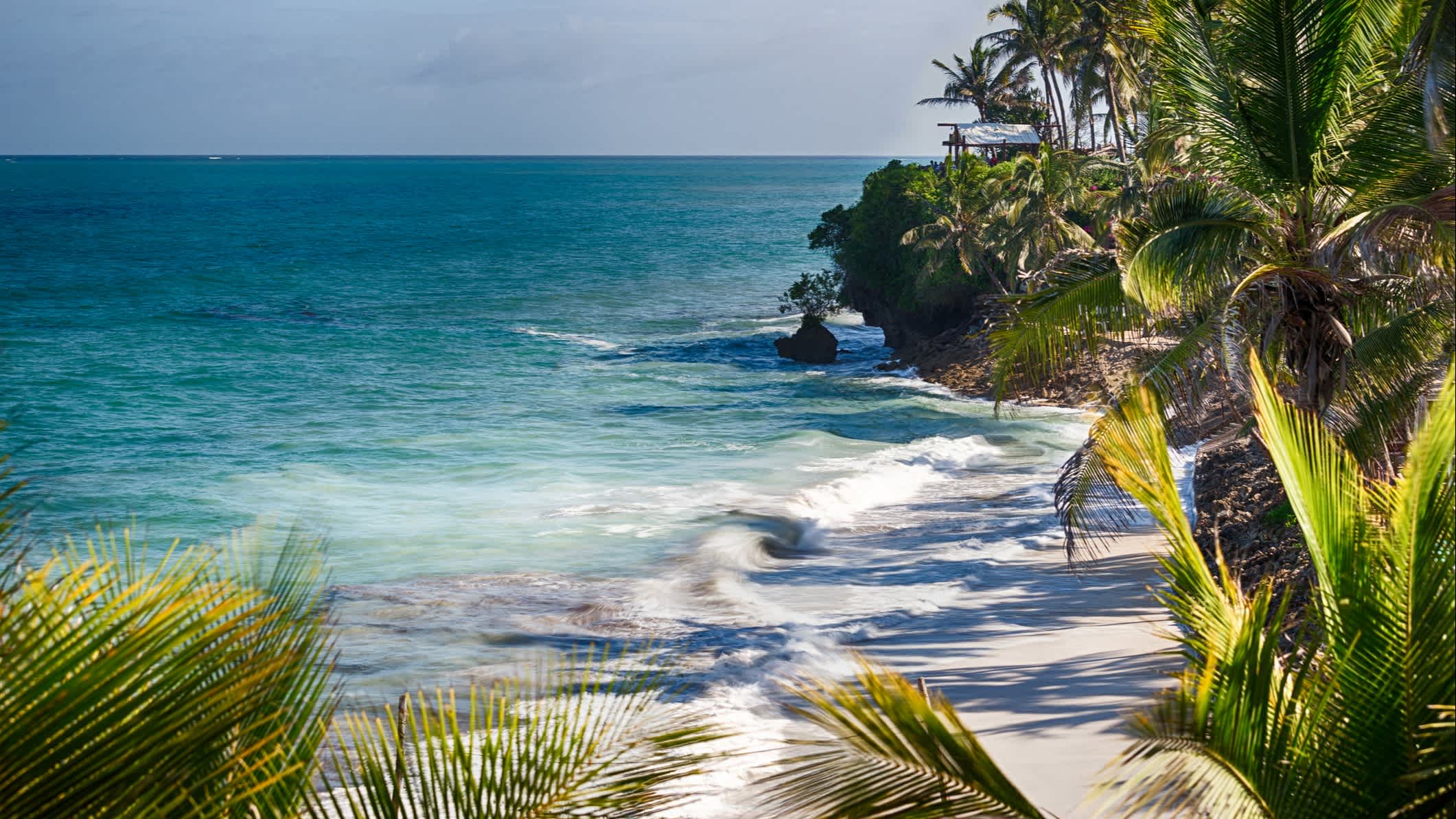 Superbe plage de Nyali Beach au Kenya