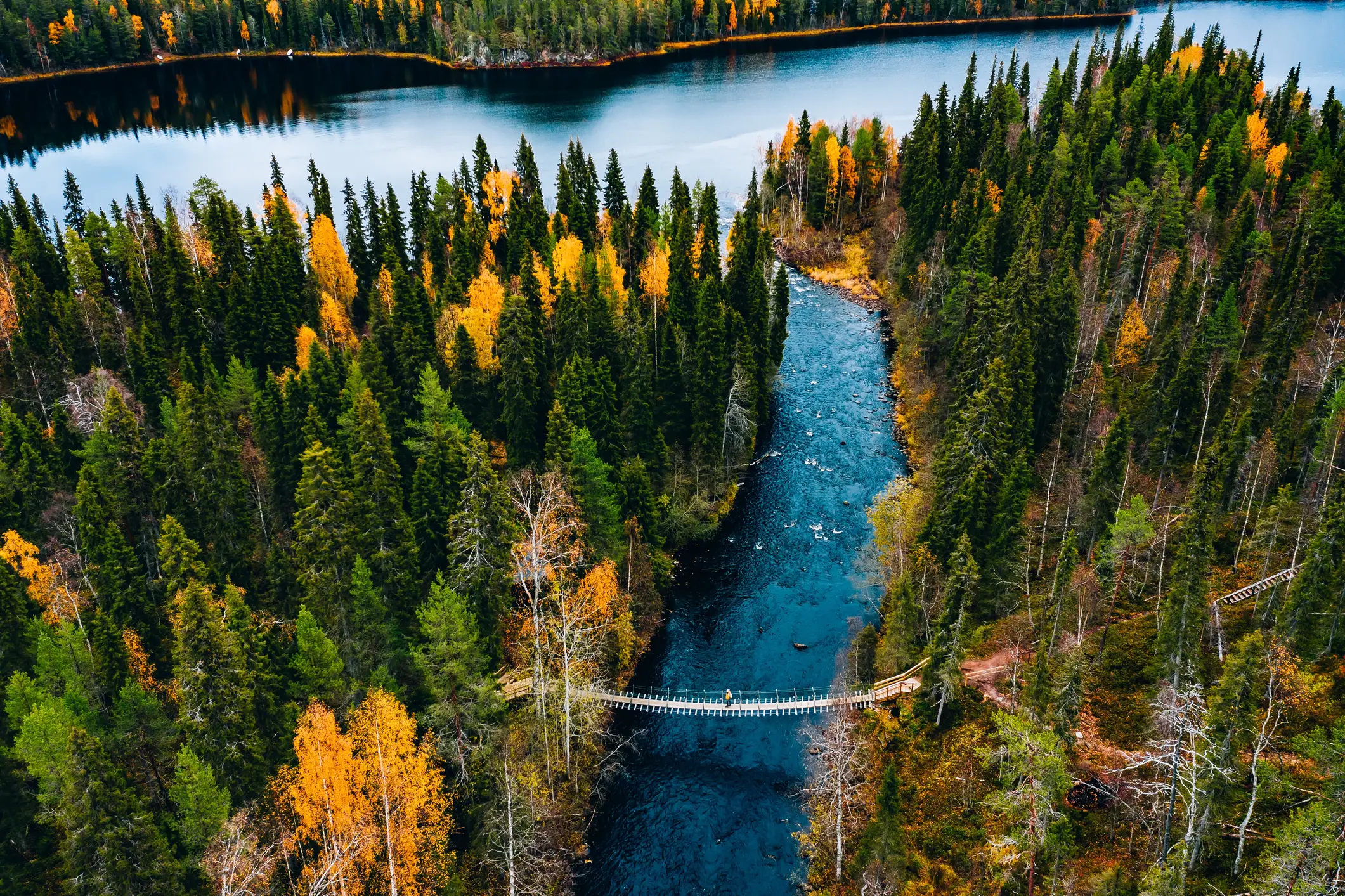 Nationalpark Oulanka, Finnisch-Lappland, Herbst, Draufsicht, Finnland Nationalpark Oulanka, Finnisch-Lappland, Herbst, Draufsicht, Finnland
