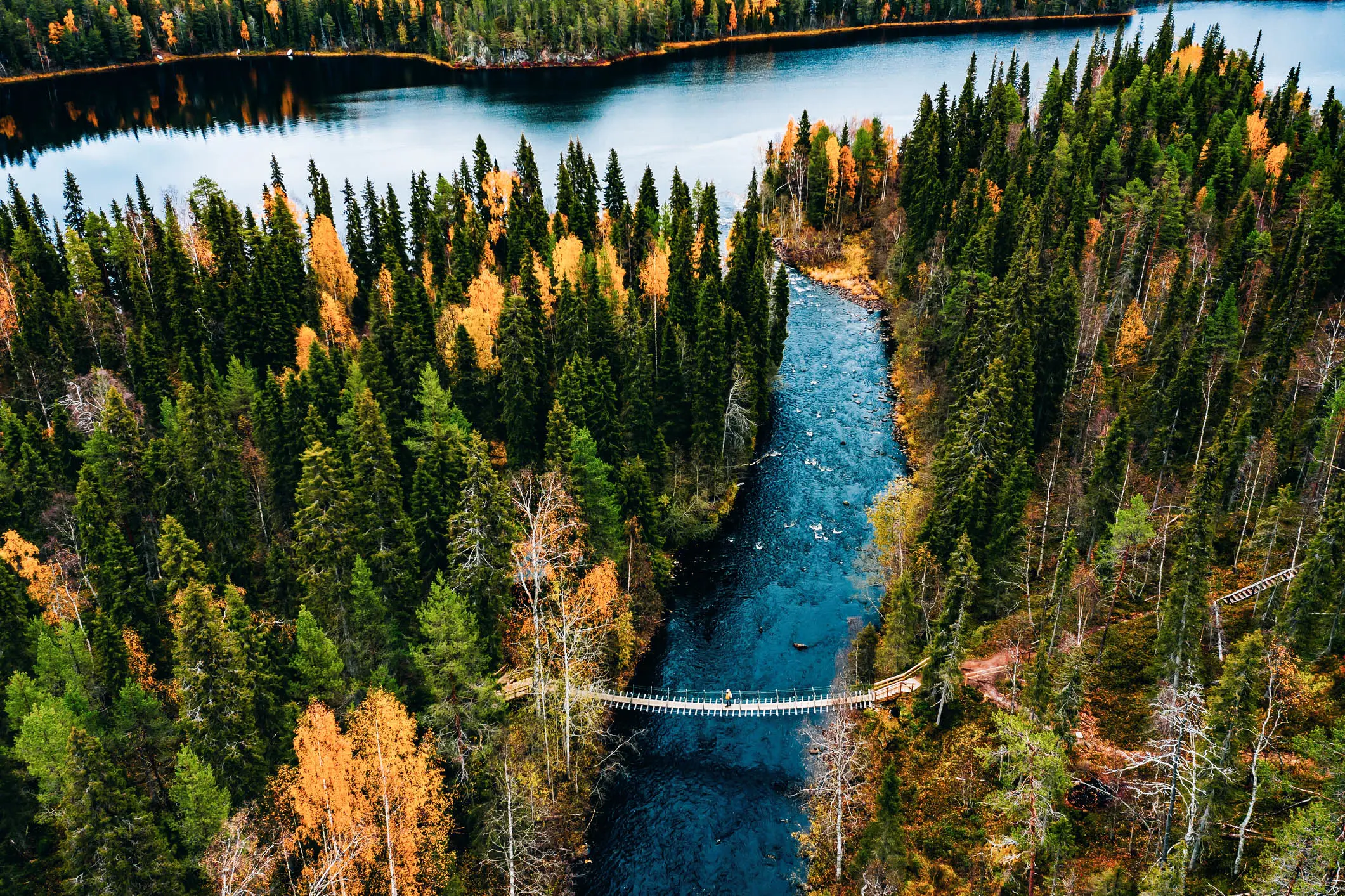 Nationalpark Oulanka, Finnisch-Lappland, Herbst, Draufsicht, Finnland Nationalpark Oulanka, Finnisch-Lappland, Herbst, Draufsicht, Finnland
