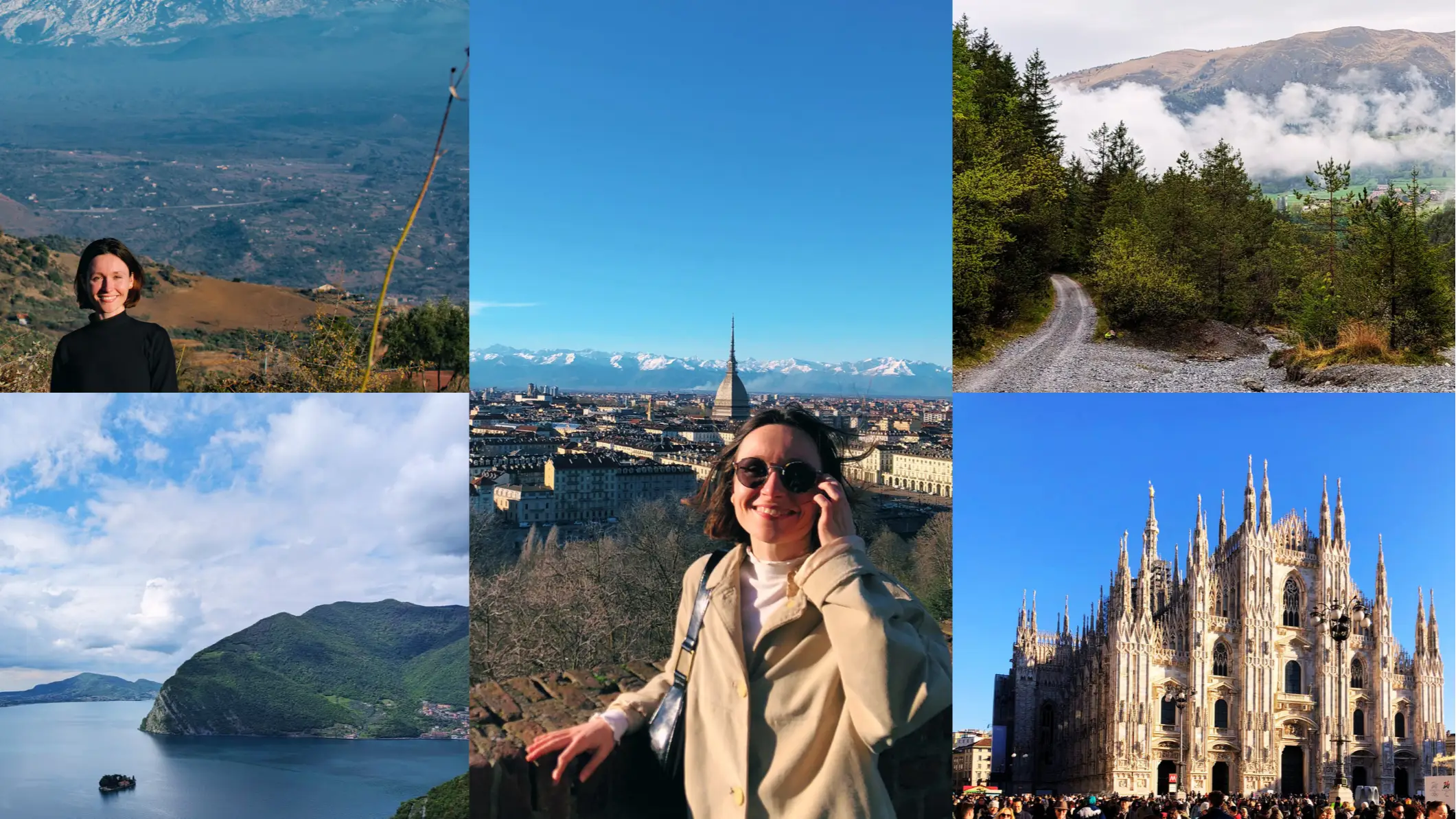 Collage de photos prises par notre experte de voyage Antonella en Italie