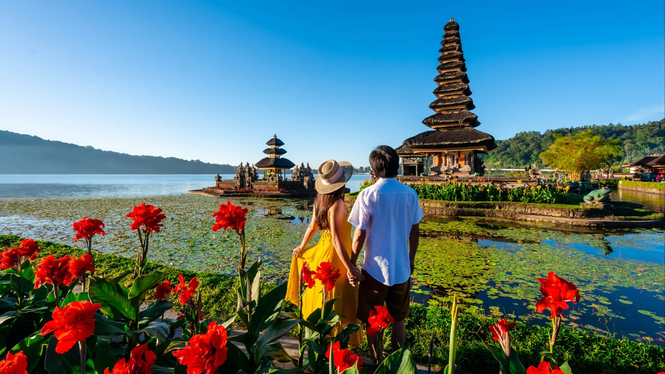 Ulun Danu Beratan temple, paar, Bali