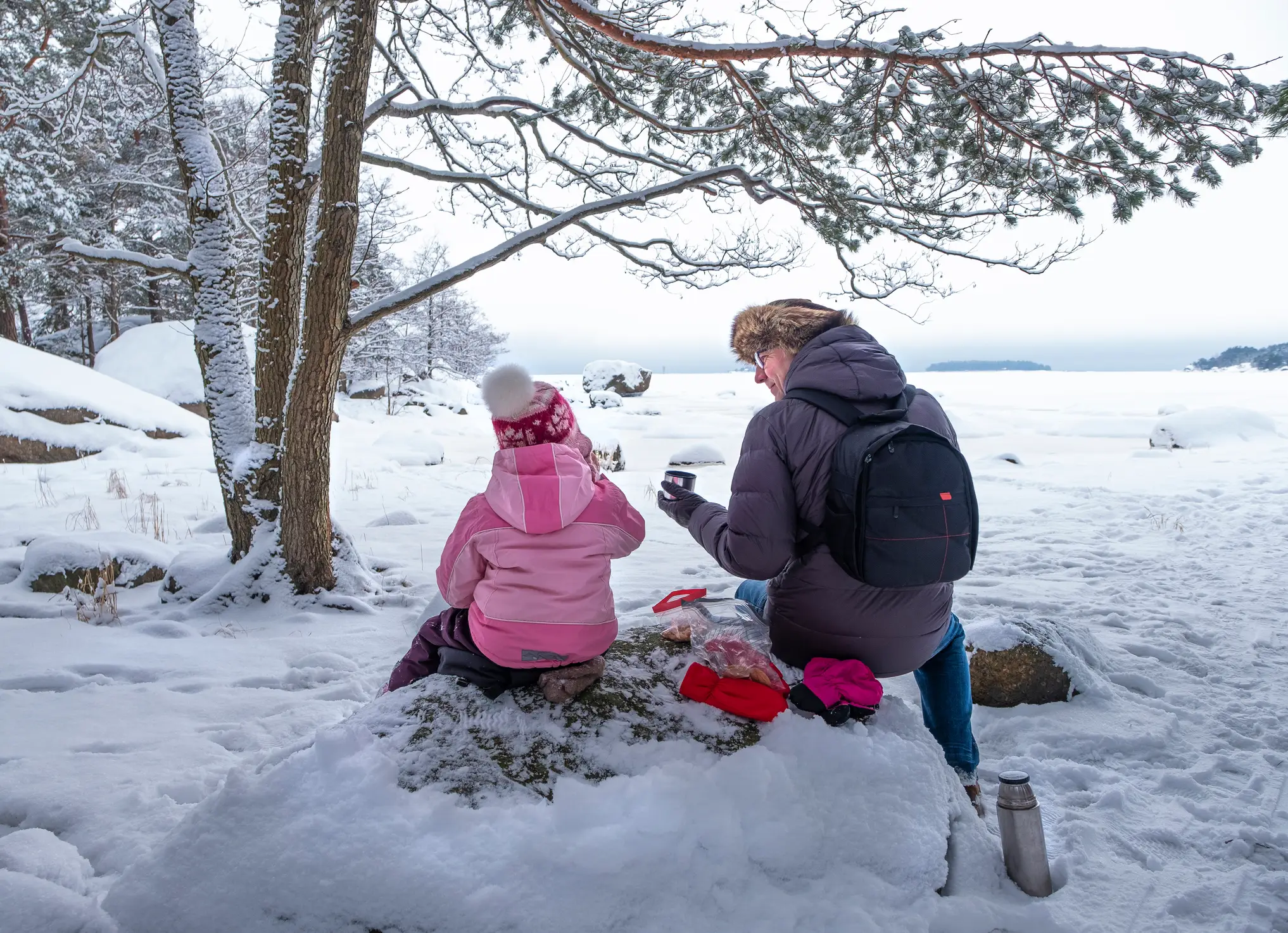Finnland, Winter, Familie, Schnee, Kind Finnland, Winter, Familie, Schnee, Kind