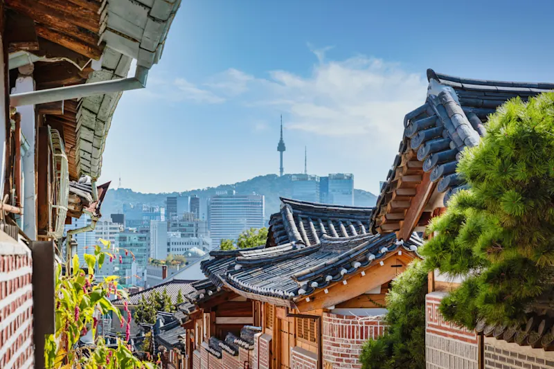 Bukchon, Seoul, Suedkorea Seoul, Südkorea, Bukchon Hanok Village, historisches Viertel