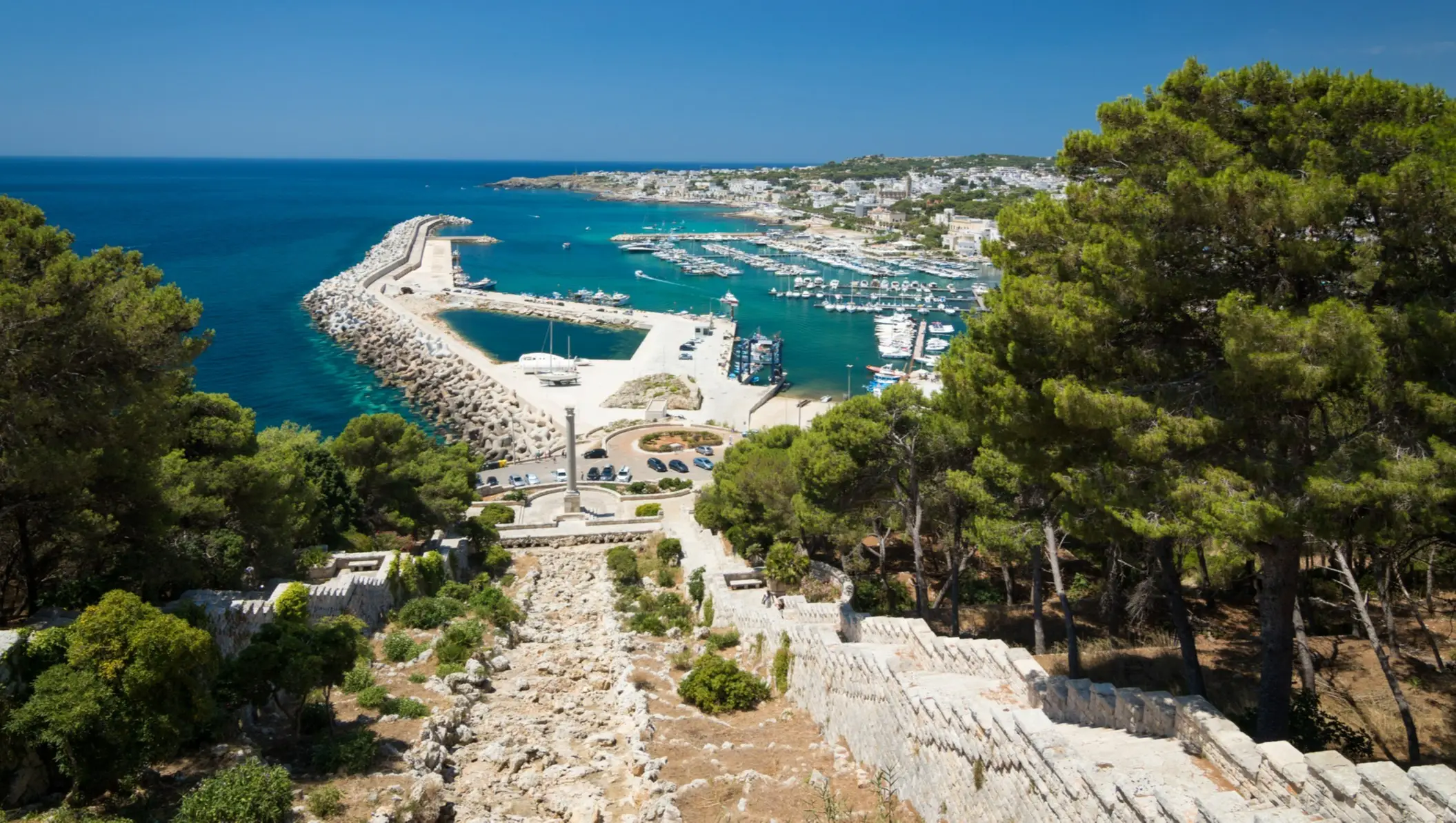 Santa Maria di Leuca, Apulien, Italien Aufnahme des Hafens von Santa Maria di Leuca