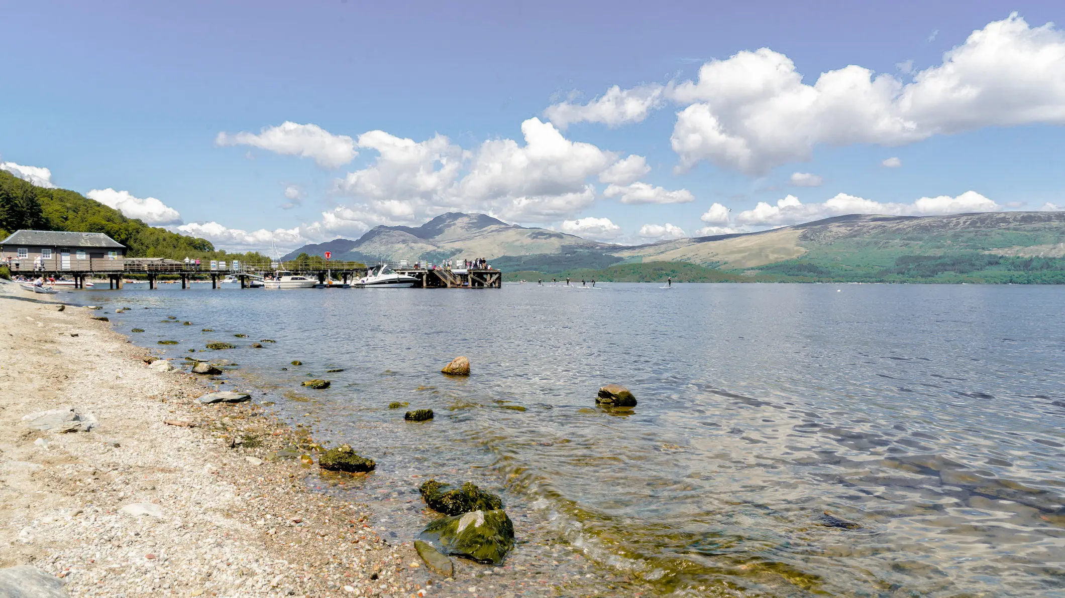 Scotland, Luss The landscape of Loch Lomond near Luss in Scotland.