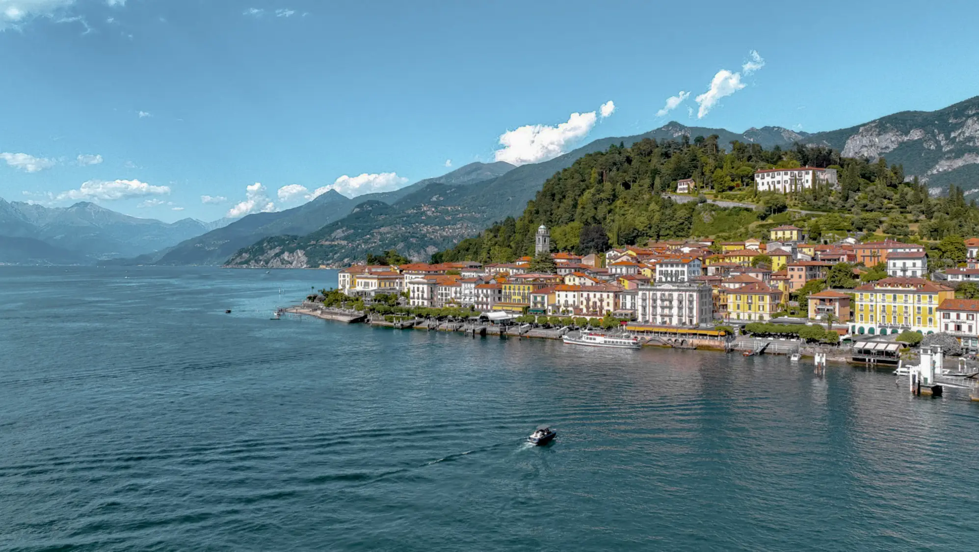 Italien, Comer See, Bellagio Hafen von Bellagio, Comer See, Lombardei, Italien, Europa.