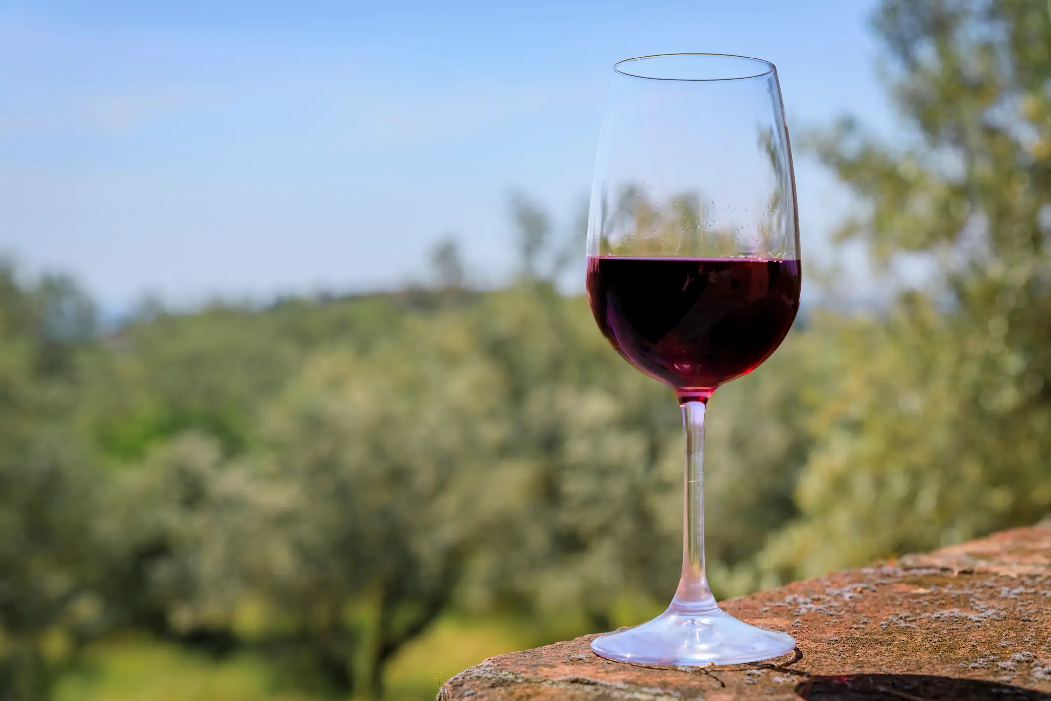 Italien, Kulinarik, Chianti Glas Rotwein