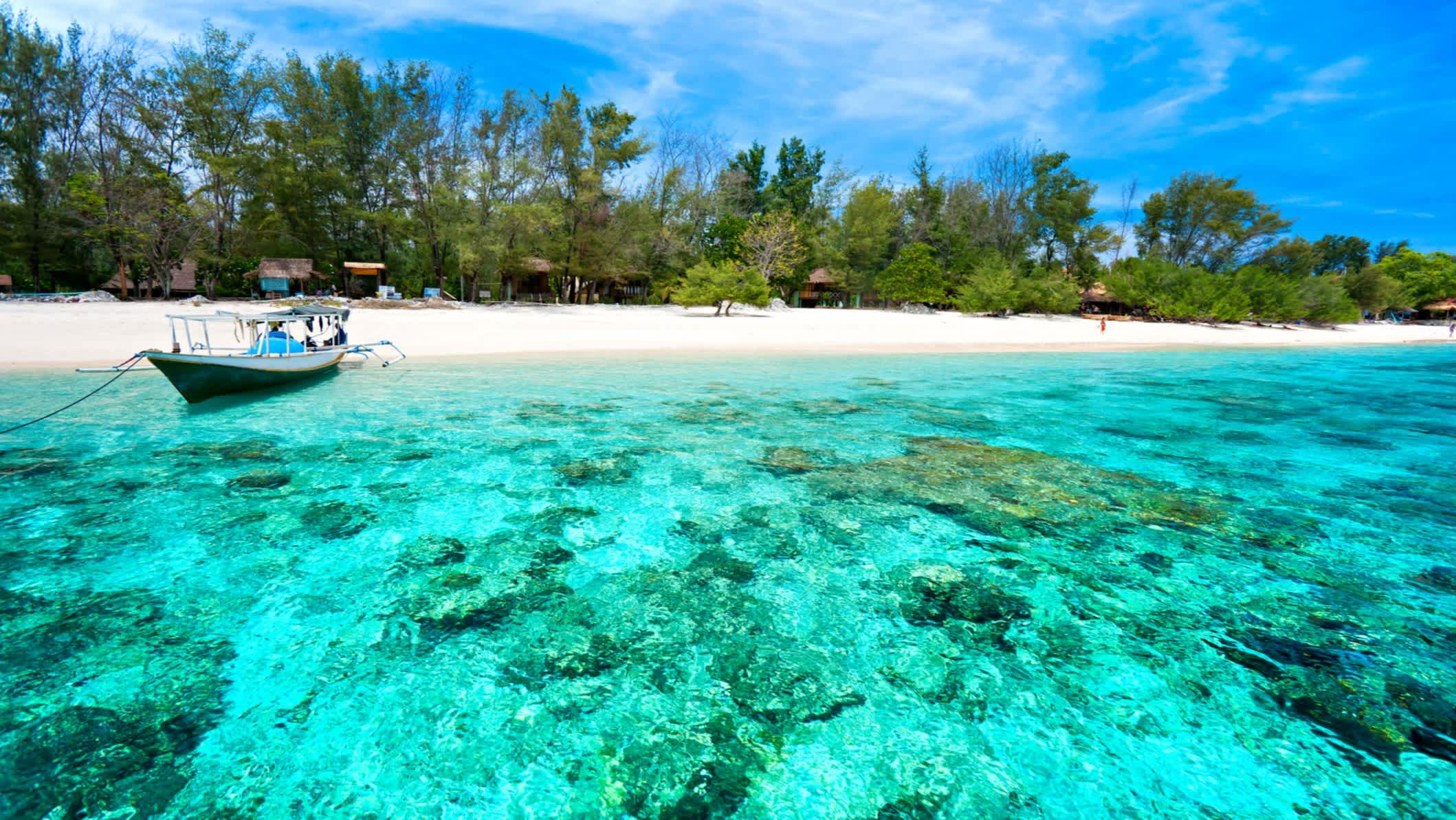 Schönes Meer der Insel Gili-Meno, Indonesien.