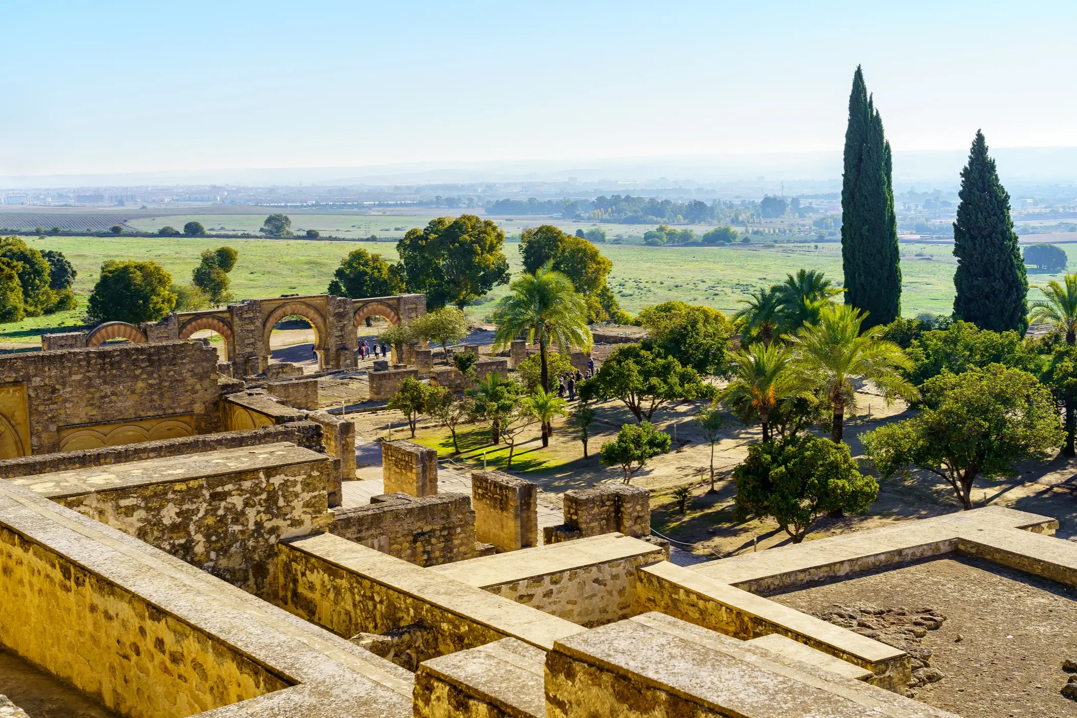 Archaeological ruins of ancient Arab palaces in Córdoba Spain