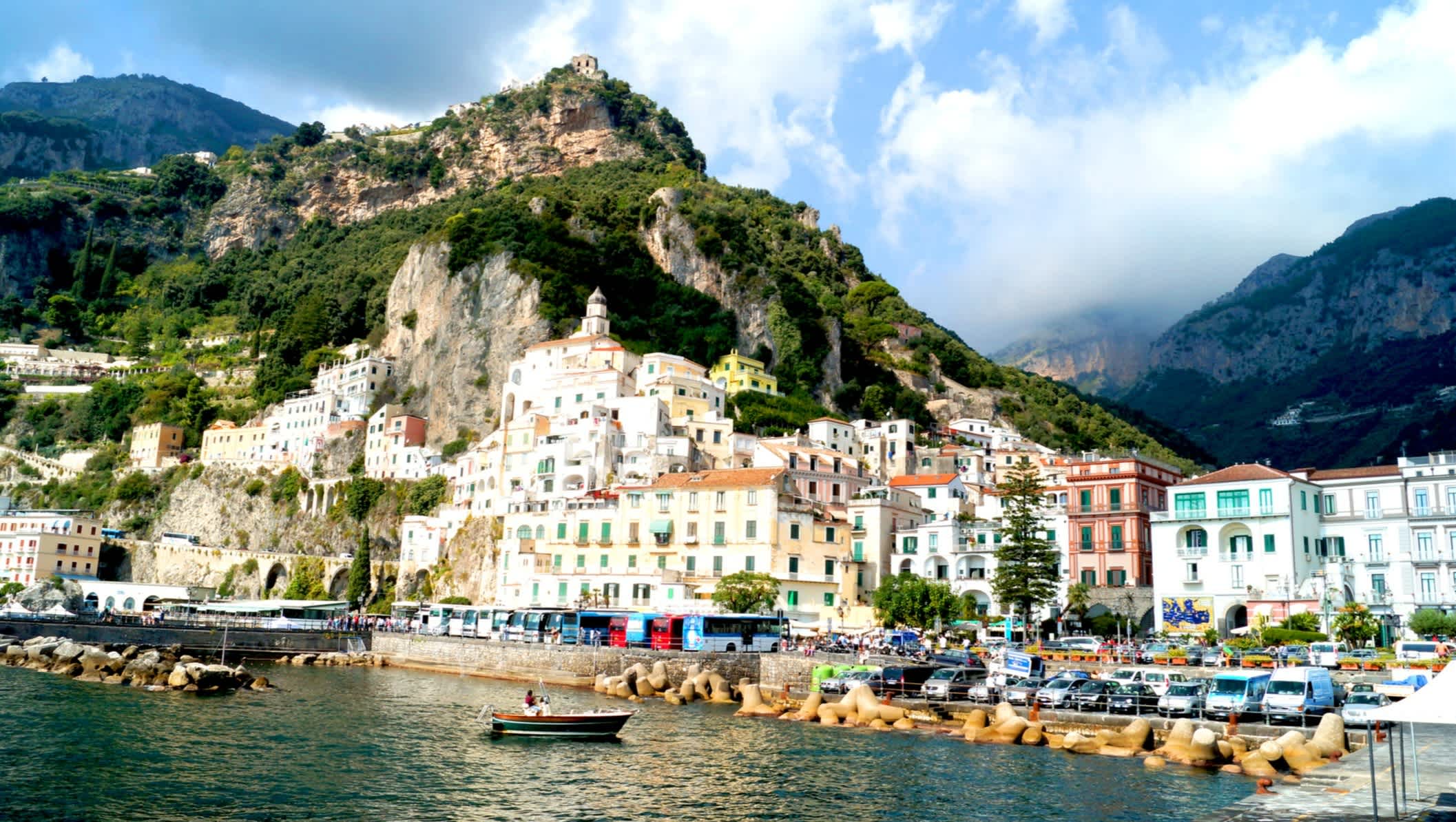 Aufnahme der Uferpromenade von Amalfi