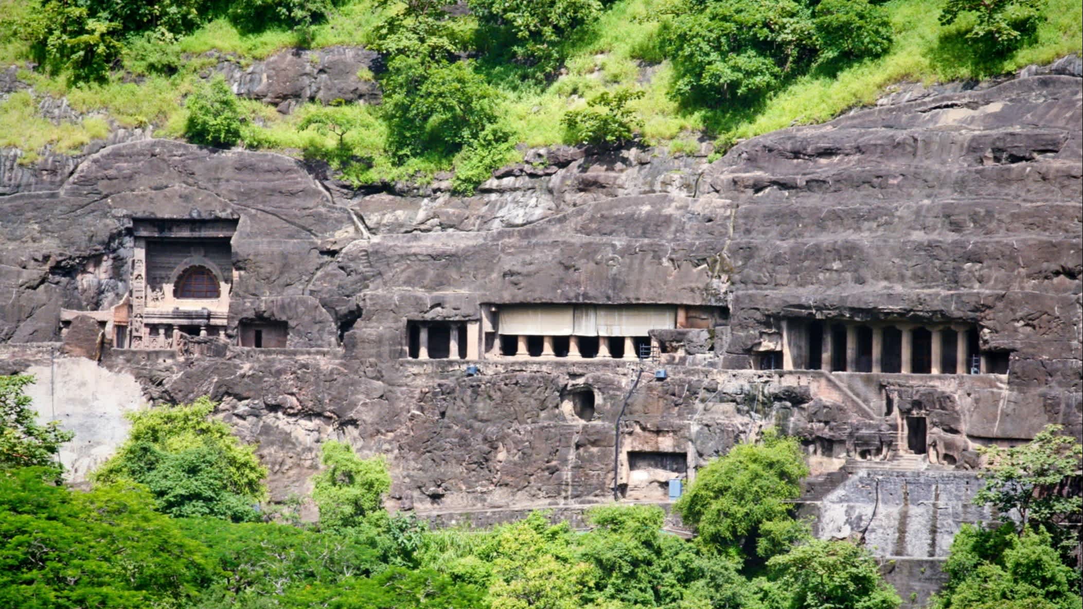 Temple bouddhiste des grottes d'Ajanta à Arrangabad, Inde