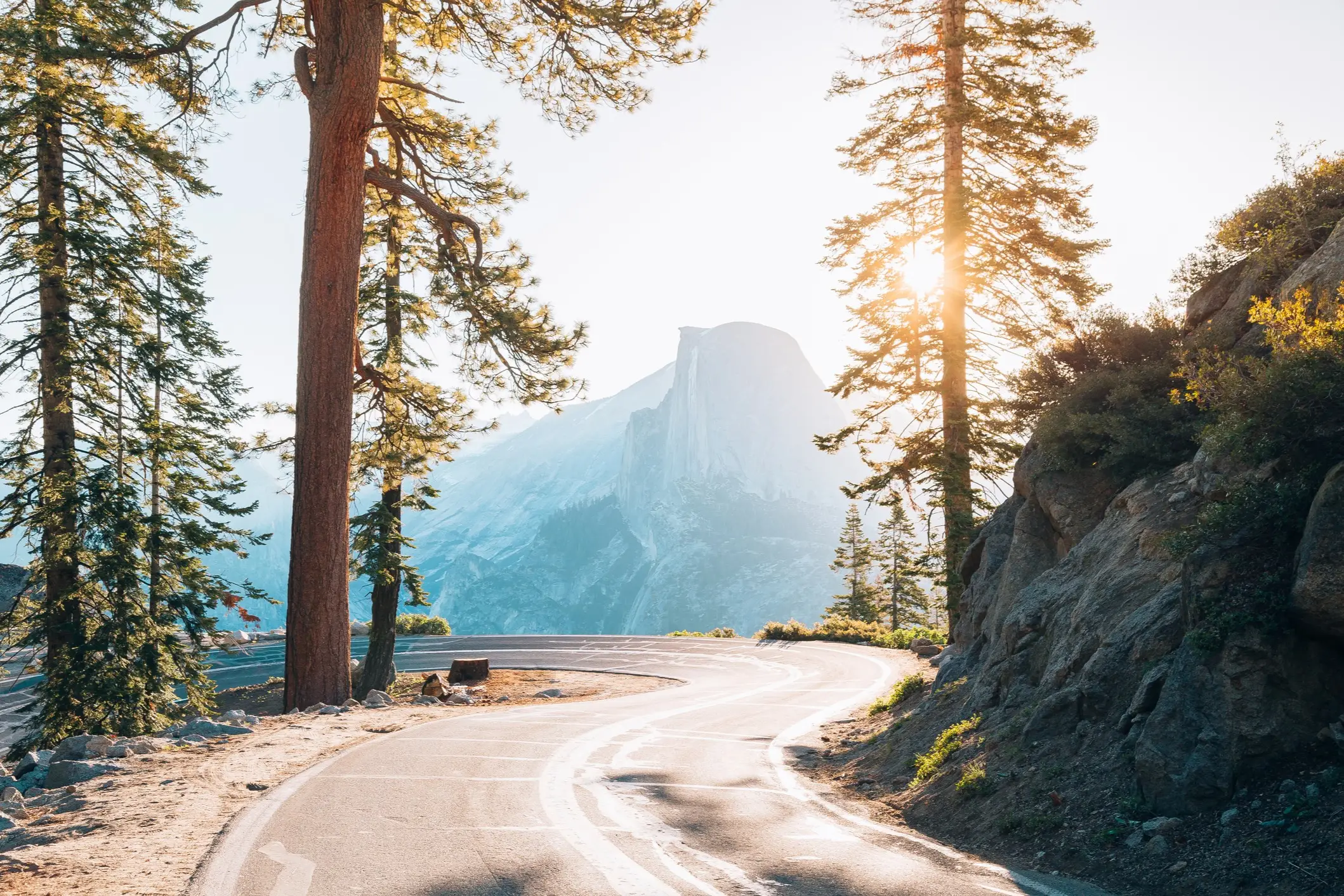 USA, Kaloifornien, Yosemite, Glacier Point Road Glacier Point Road, Glacier Point, Yosemite-Nationalpark