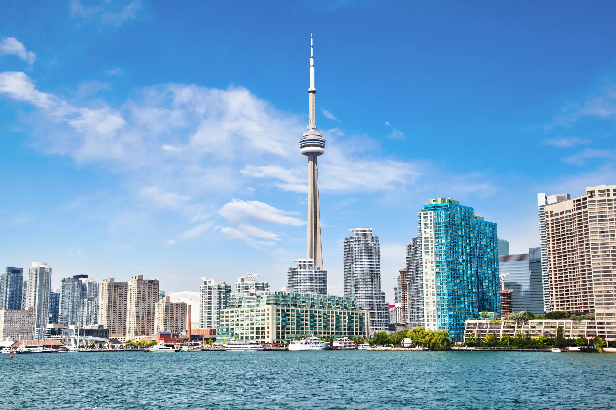 Canada, Ontario, Toronto Ville de Toronto et lac Ontario avec la Tour CN, Canada.