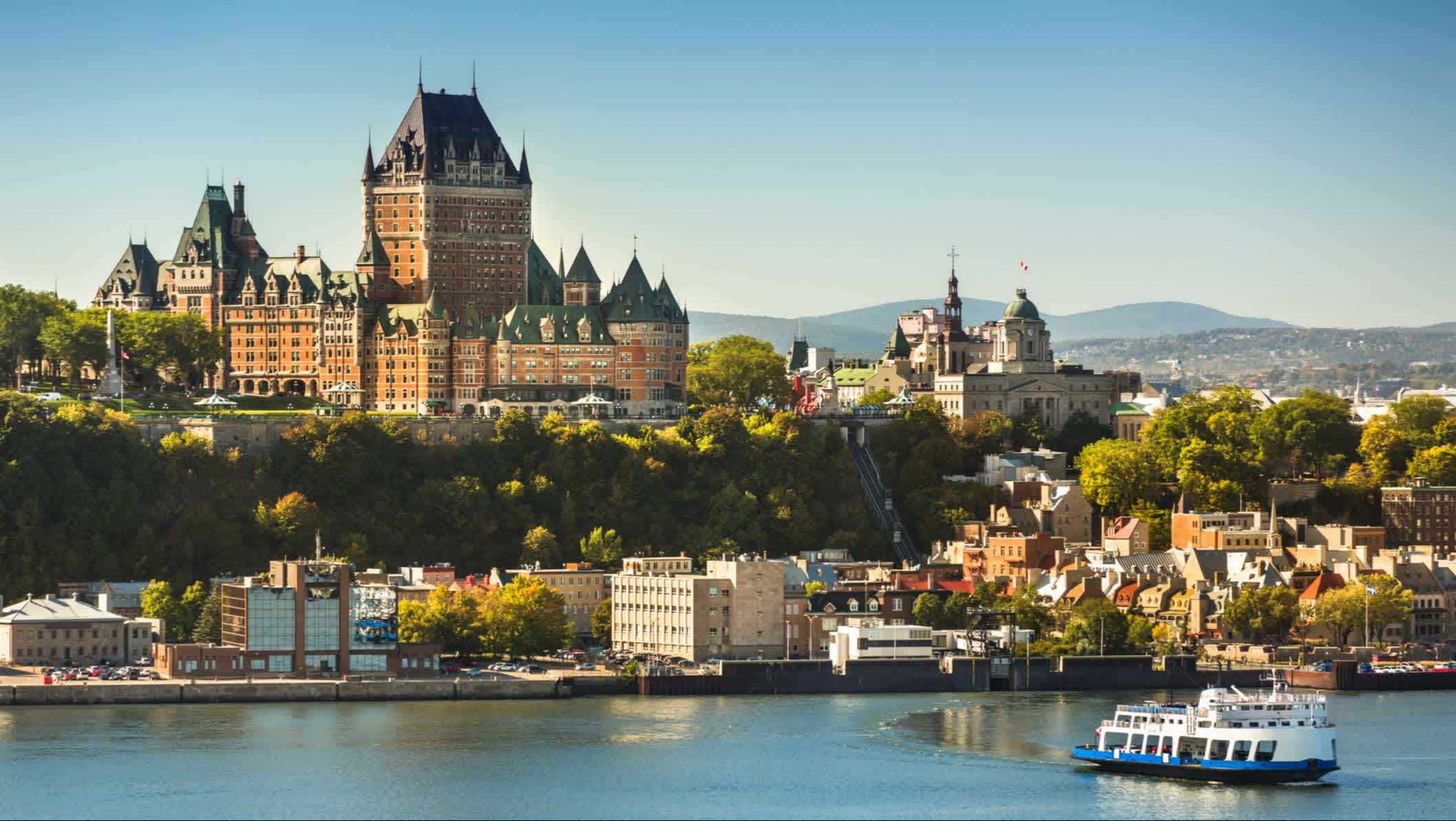 Das Panorama von Old Quebec City, Québec, Kanada. 

