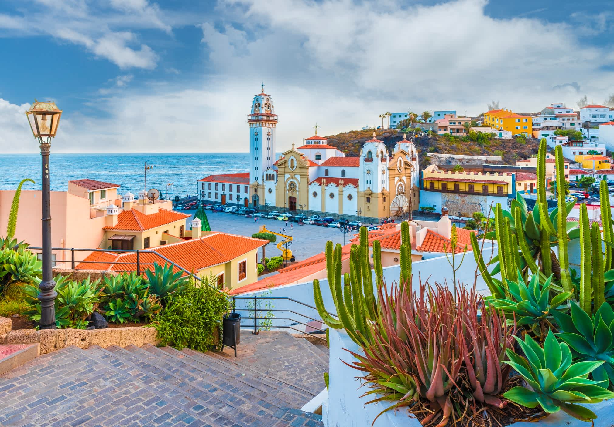 Basilique de la ville de Candelaria, Tenerife, Îles Canaries, Espagne.

