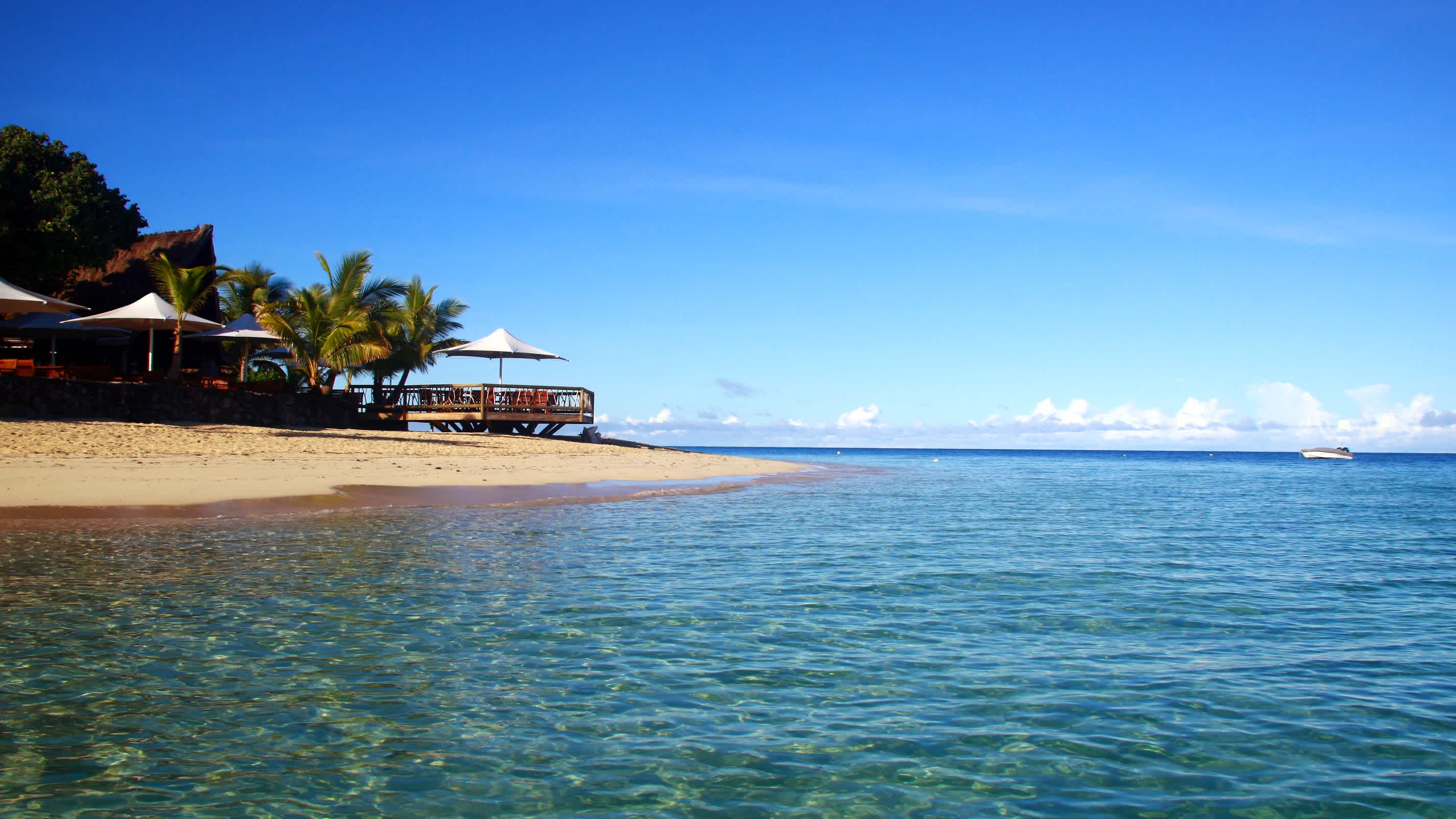 Blick auf den Strand auf, Beqa-Insel, Fidschi. 