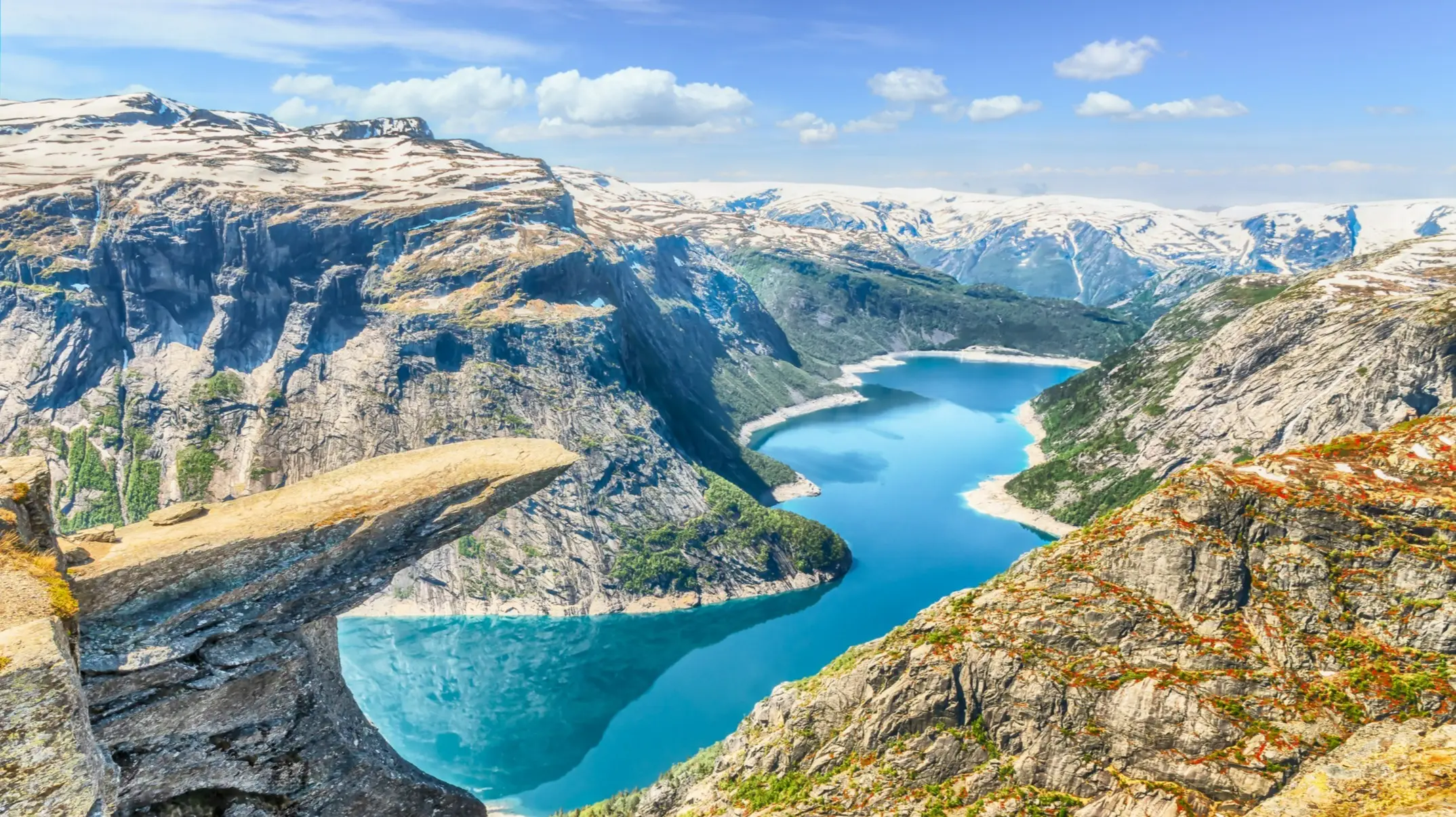 Paysage avec Trolltunga, Norvège.