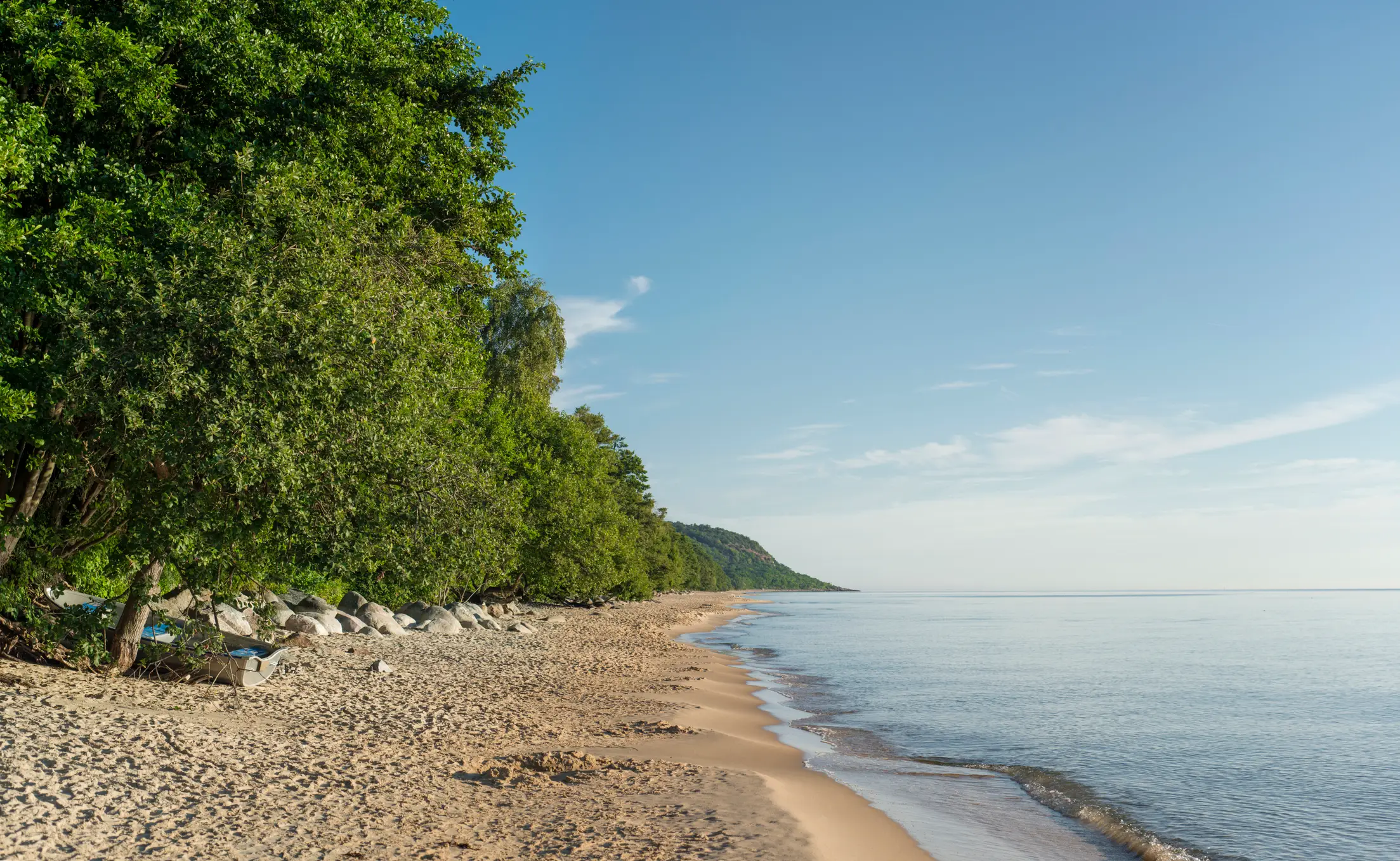 Knäbäckshusen beach, Simrishamn, Schweden Knäbäckshusen beach, Simrishamn, Schweden