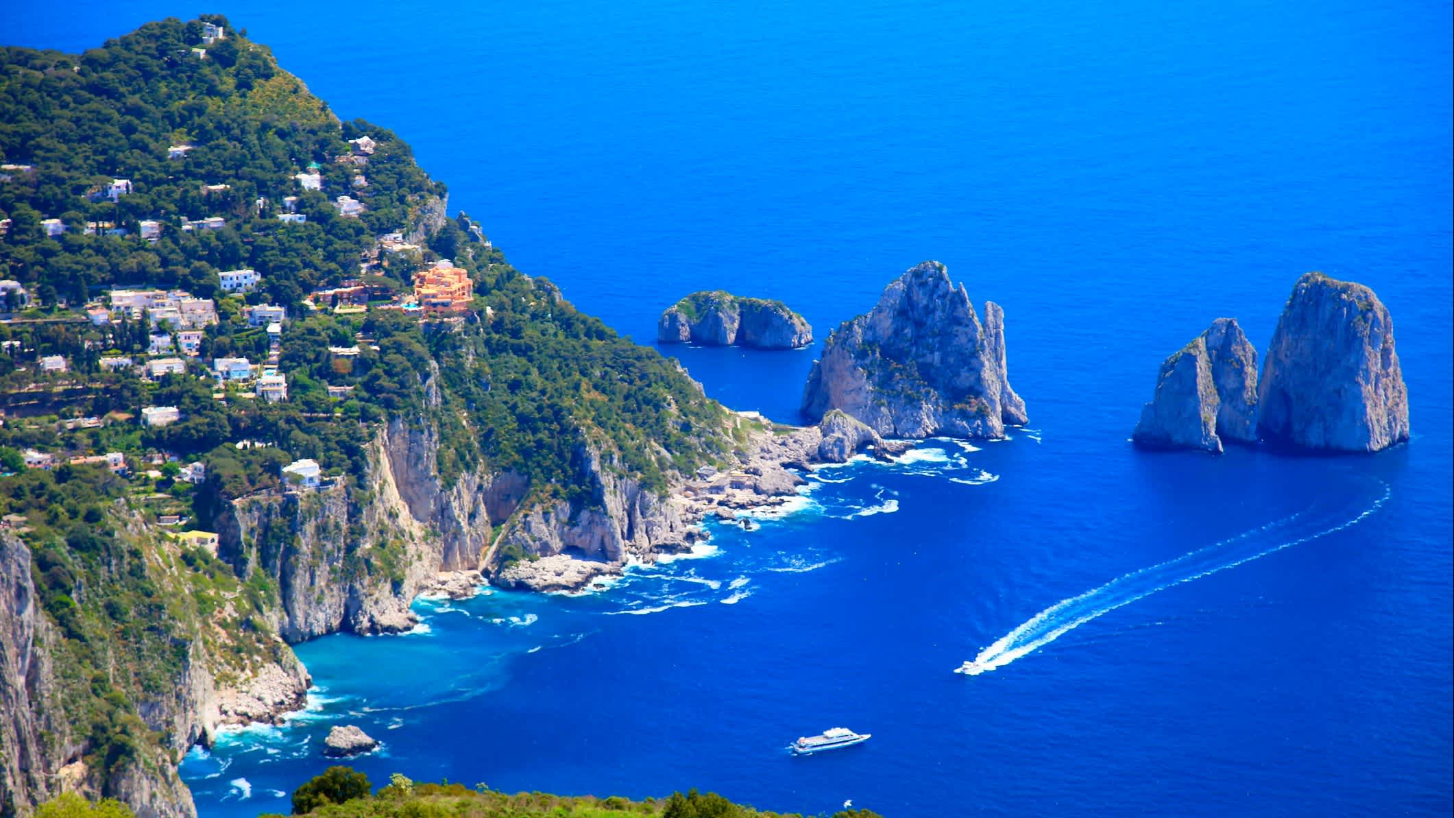 Aufnahme des Meeres vor der Insel Capri