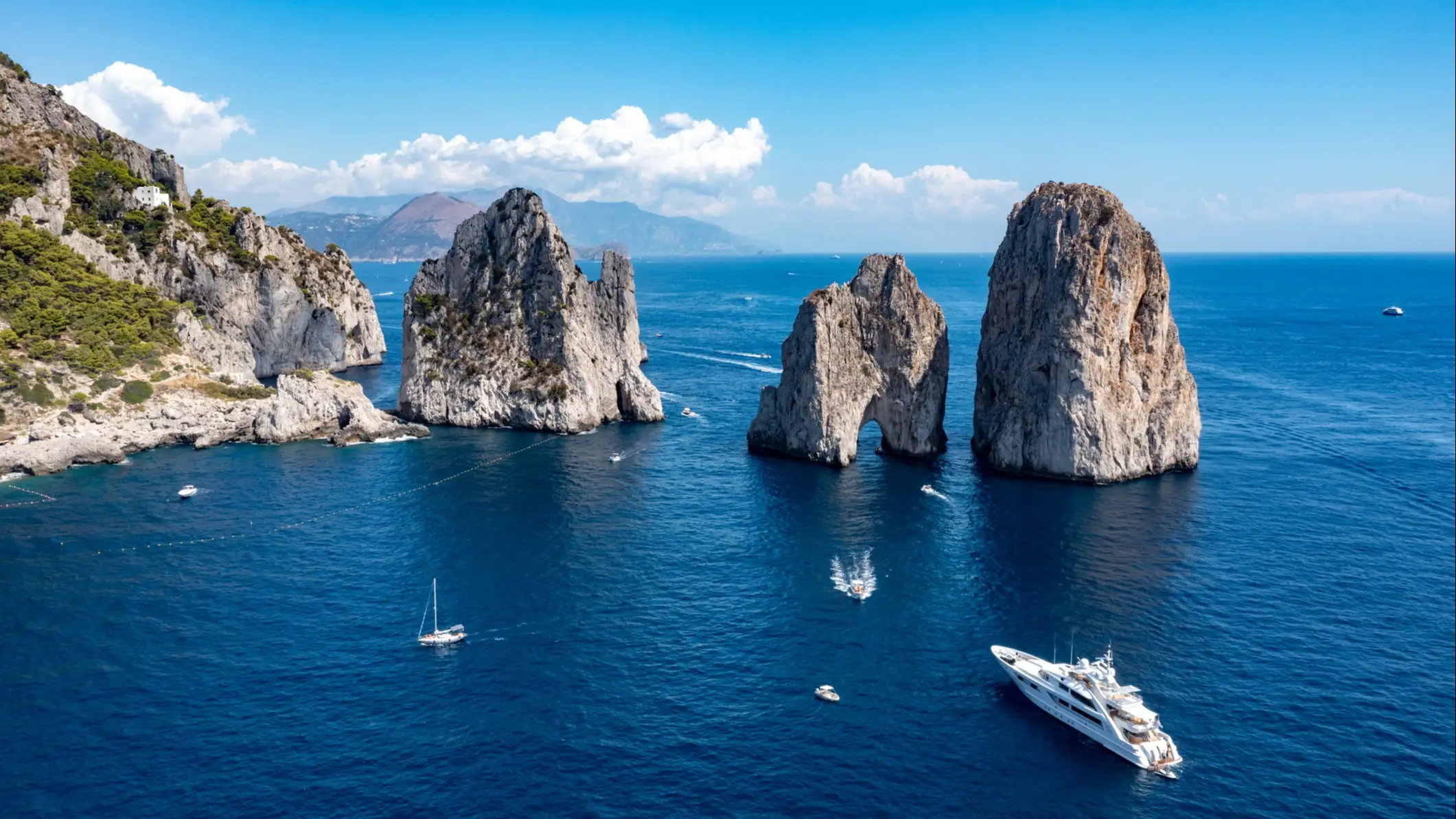 Aufnahme des Meeres vor der Insel Capri