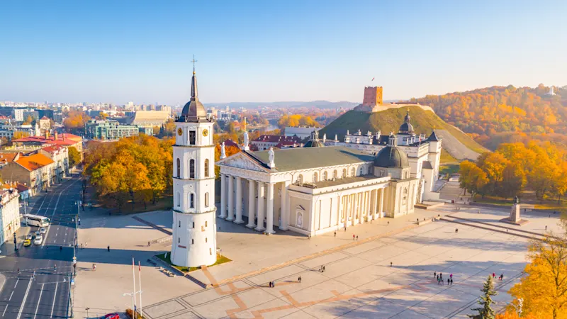 Vilnius, Lithuania Aerial shot of Vilnius, Lithuania.