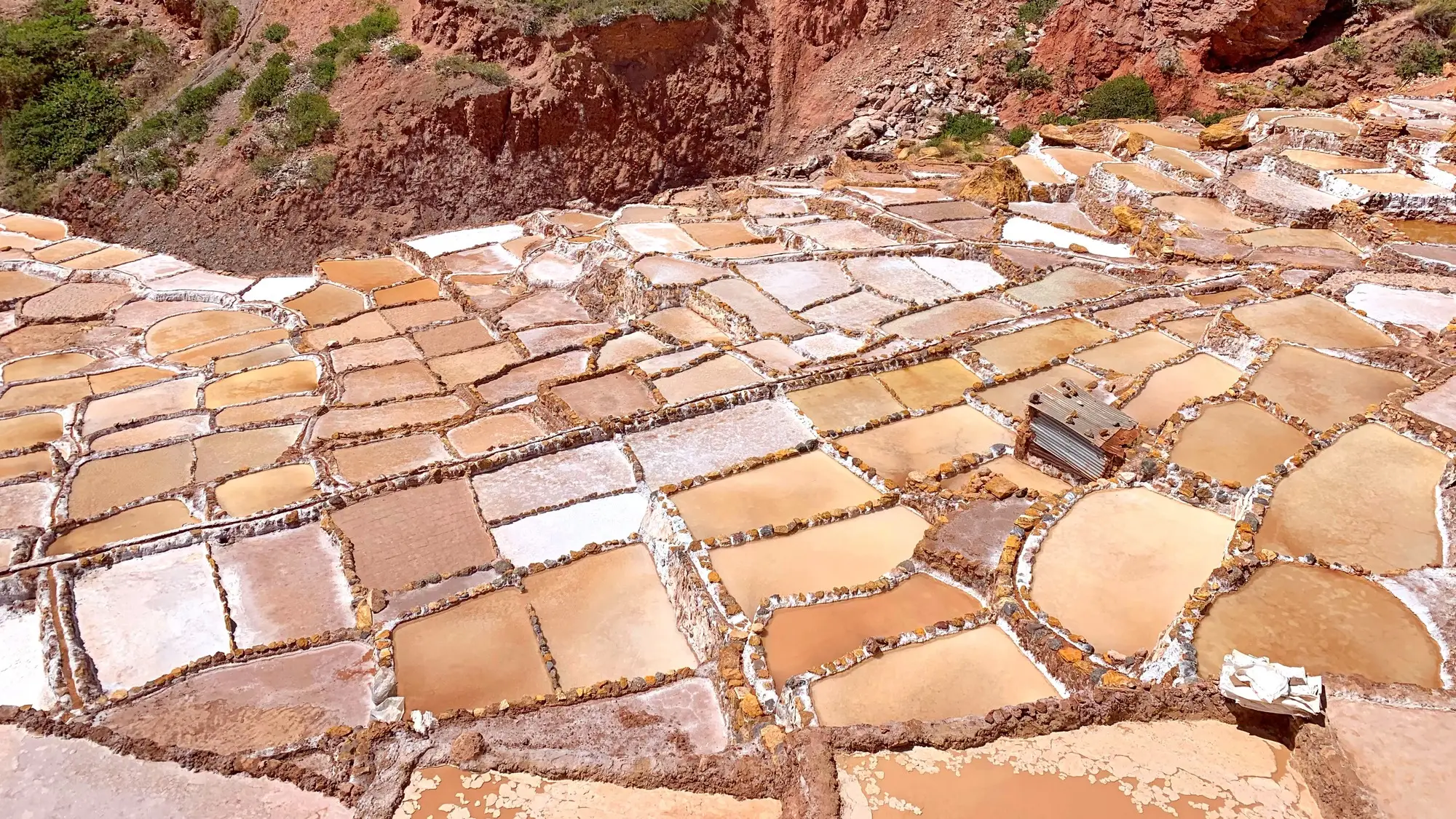 Terrasses anciennes dans les montagnes andines du Pérou, Maras.