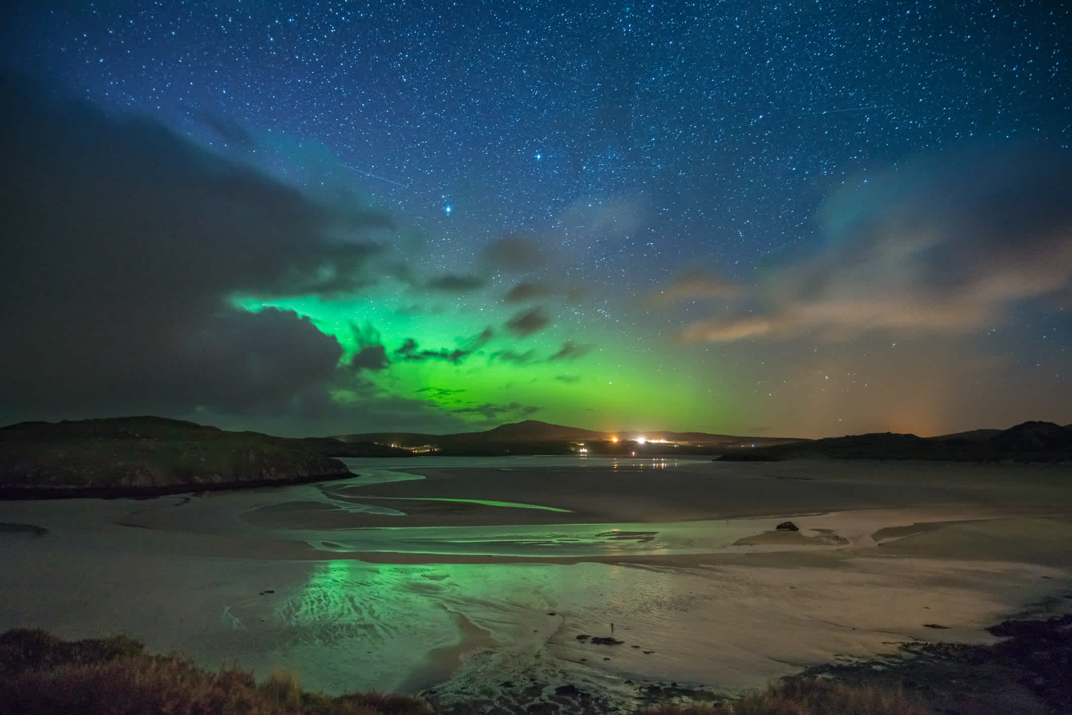 Magnifique aurore boréale en Écosse

