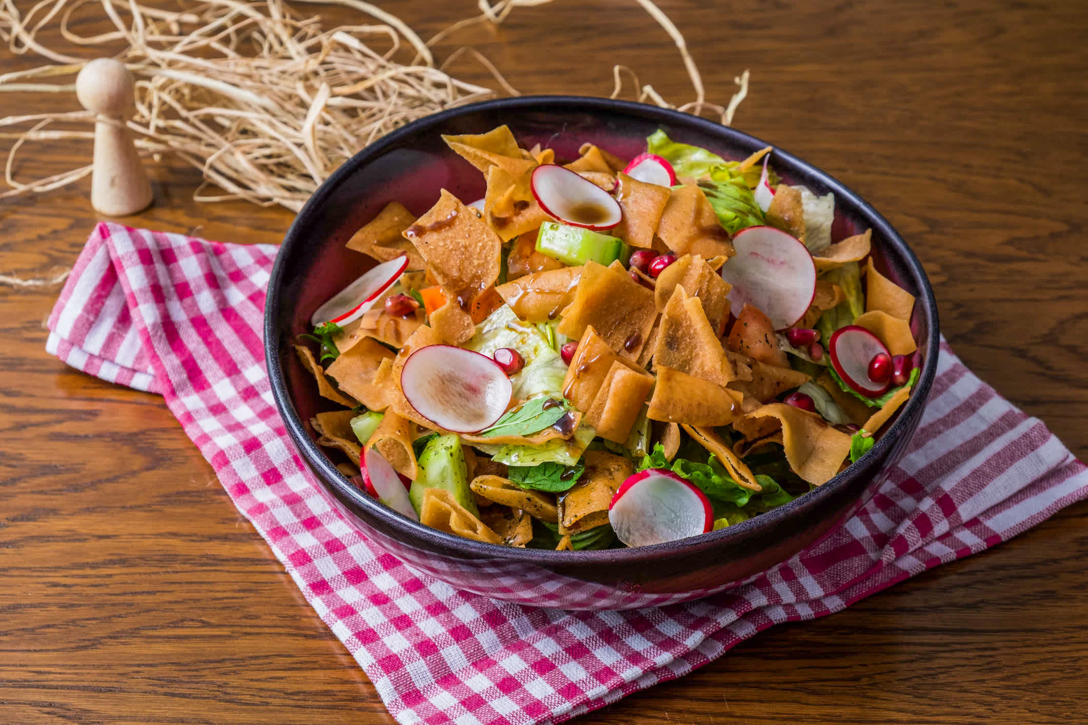 Fattoush-Salat, typisches Essen in die VAE