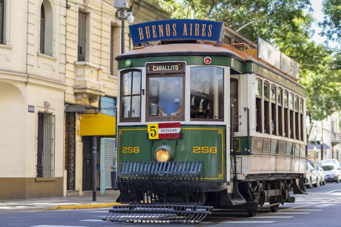 Vieux tramway de Buenos Aires