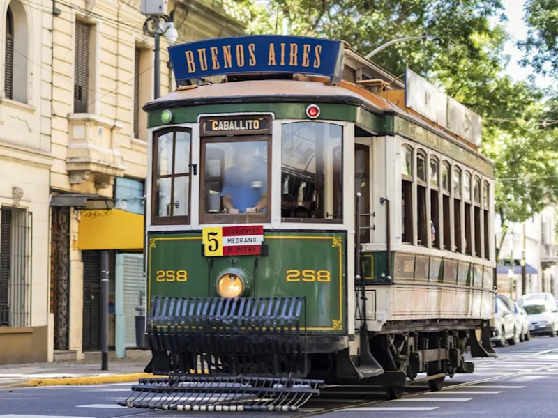 Alte Straßenbahn in Buenos Aires