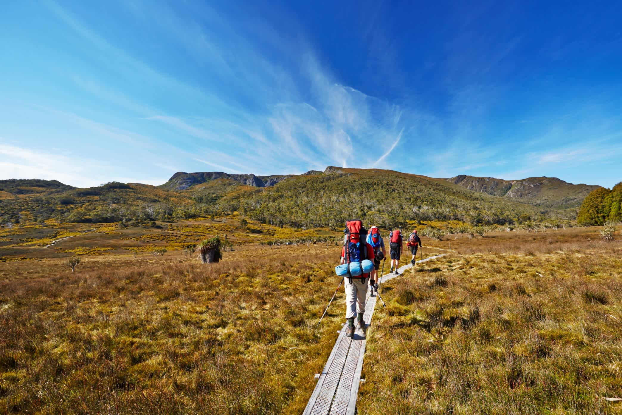 Overland-Trail in Tasmanien mit Wanderern