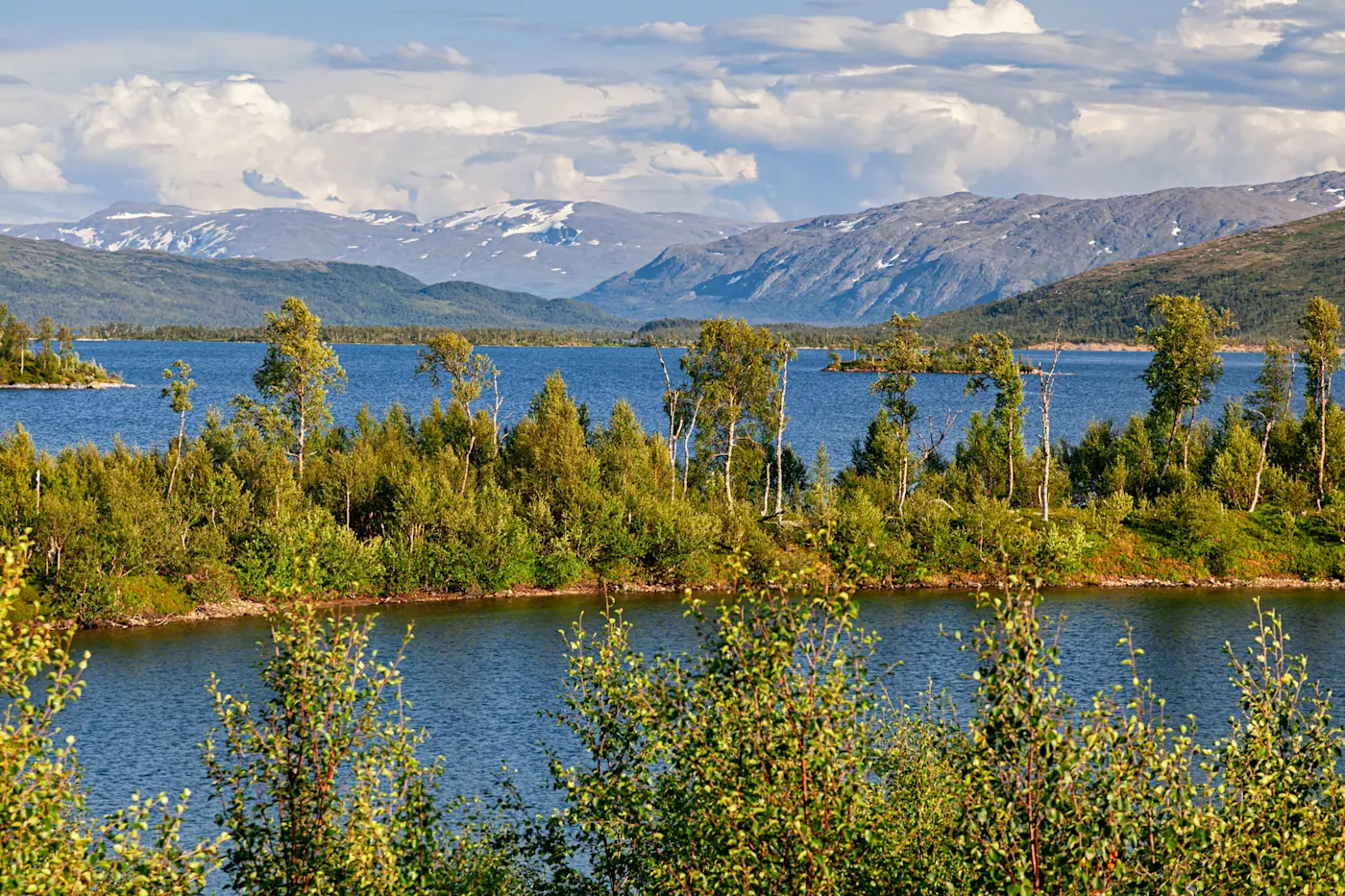 Aerial view of Lake Overuman, Swedish Lapland Aerial view of Lake Overuman, Swedish Lapland