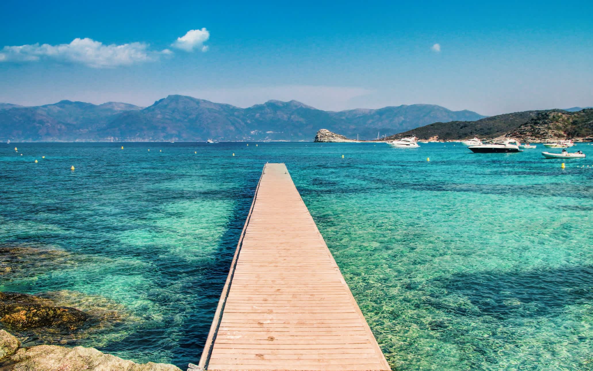 Der Blick auf dem Lotu-Strand, Korsika, Frankreich

