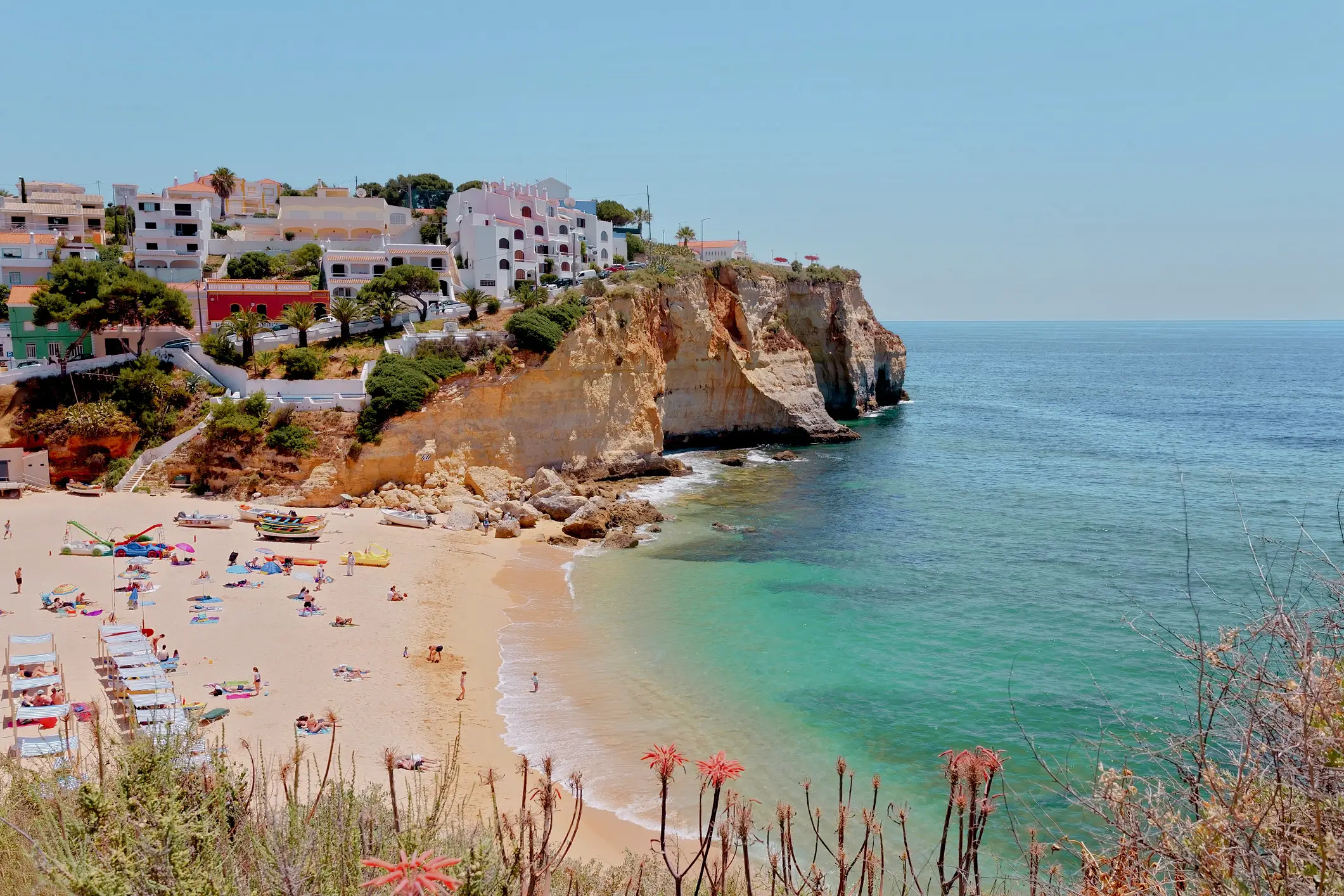 Algarve, Portugal Malerisches Fischerdorf in der Algarve, Portugal