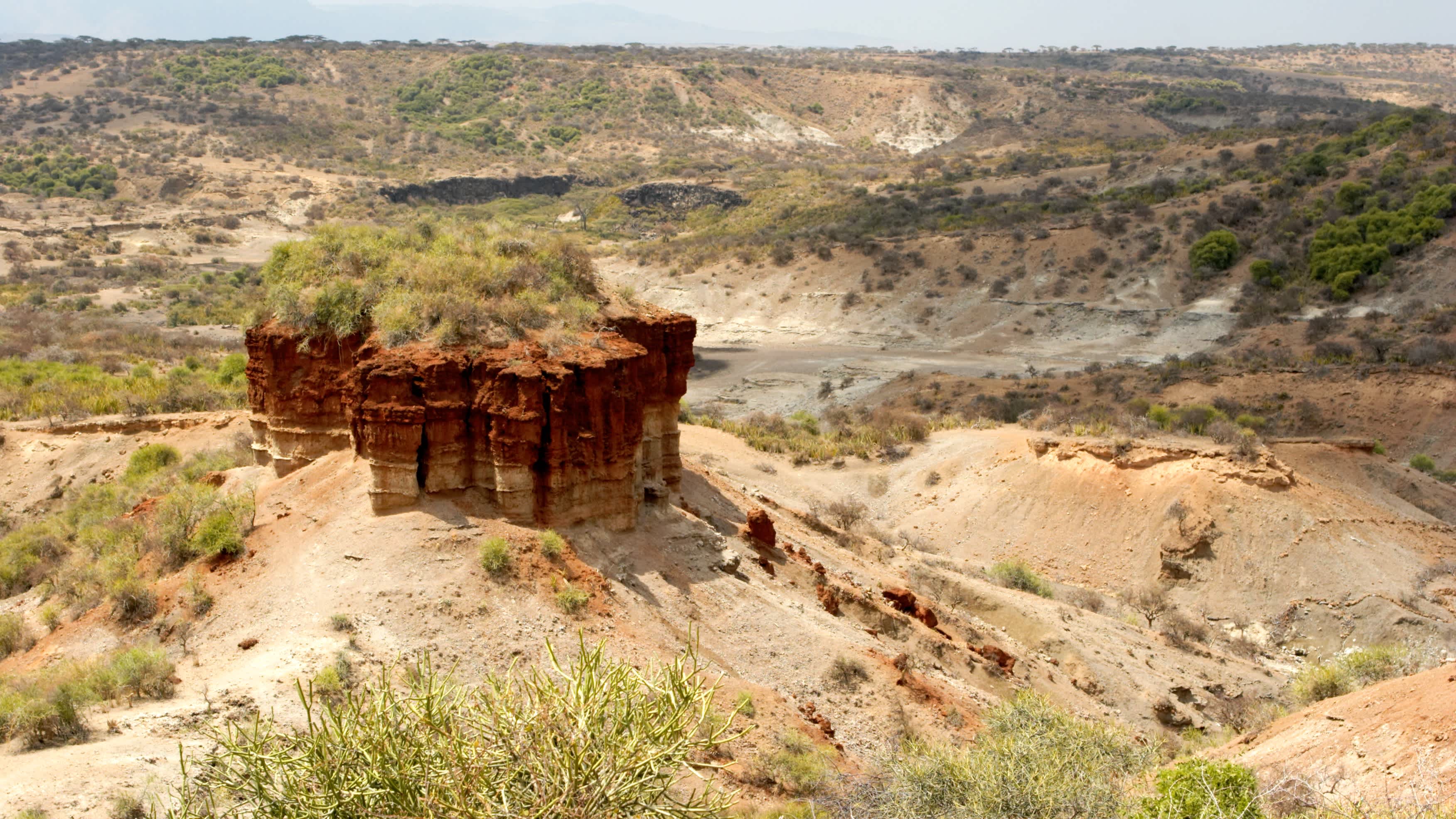 Gorge d'Olduvai, un site archéologique dans le nord de la Tanzanie. 