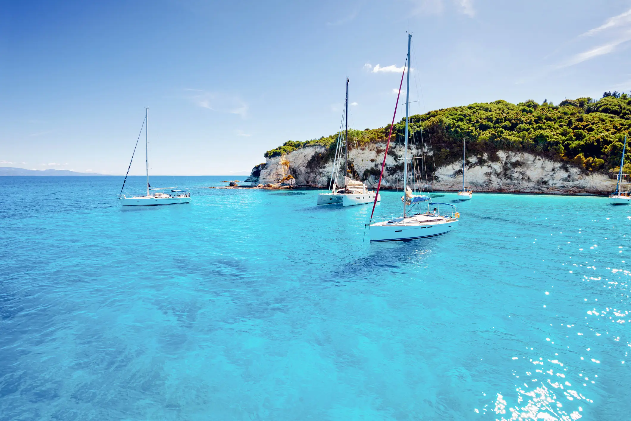 Beautiful seascape, Antipaxos island, Greece.
