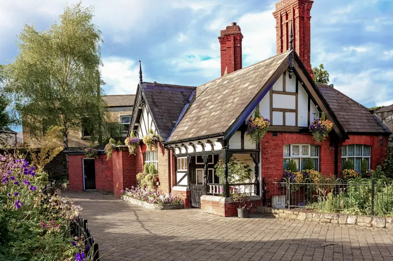 An old half-timbered house in Dublin City Council Park, Ireland