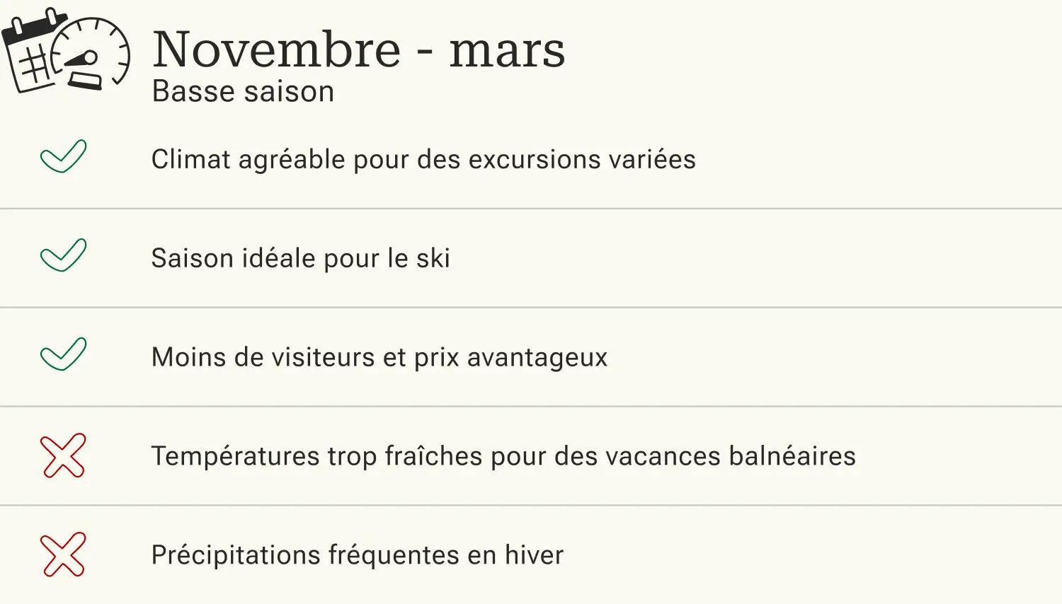 La basse saison en Sardaigne Quand est la basse saison en Sardaigne ?