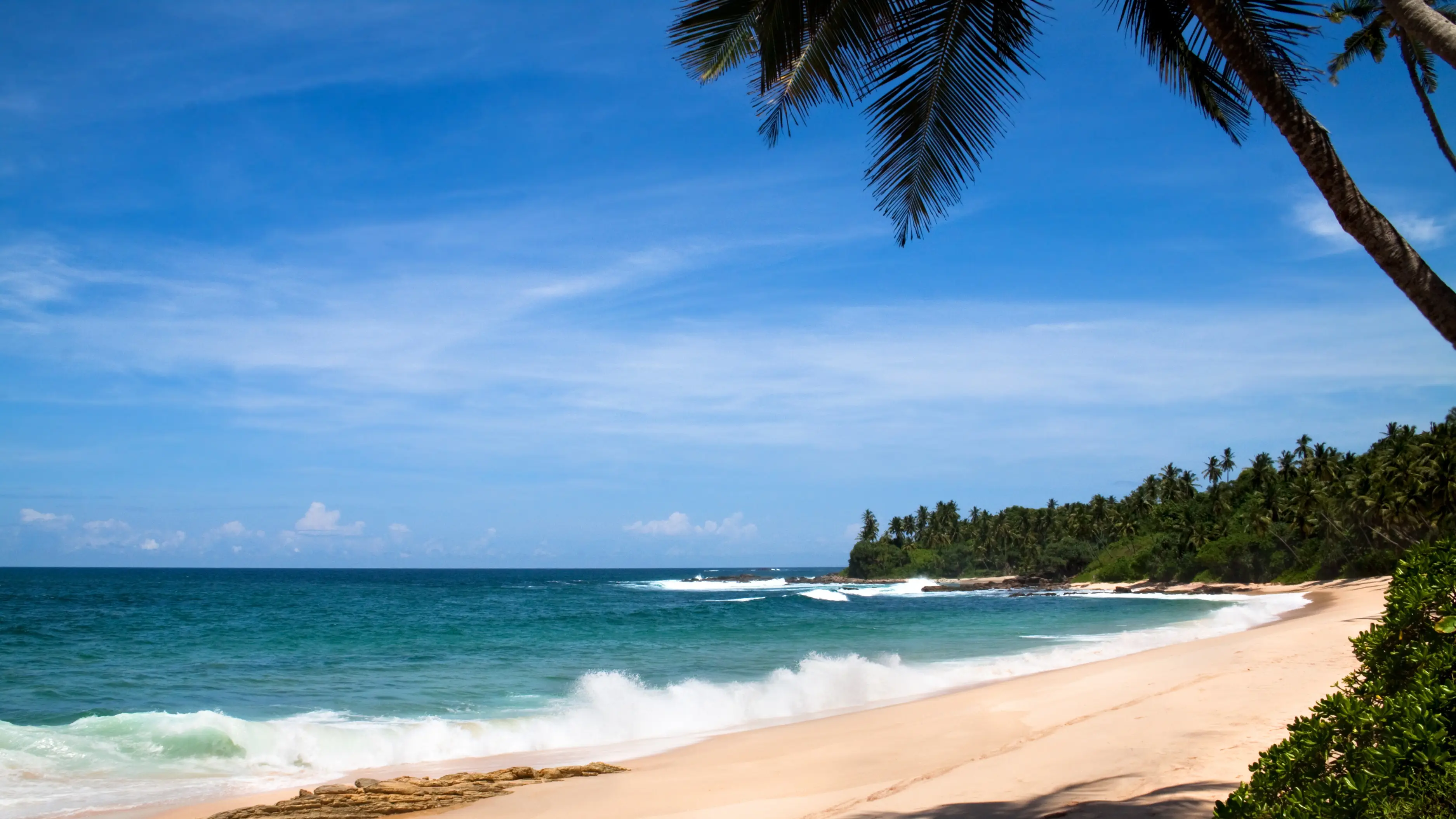 Sri Lanka Tangalle Beach Türkisfarbenes Meer am Strand von Tangalle an der Südküste von Sri Lanka