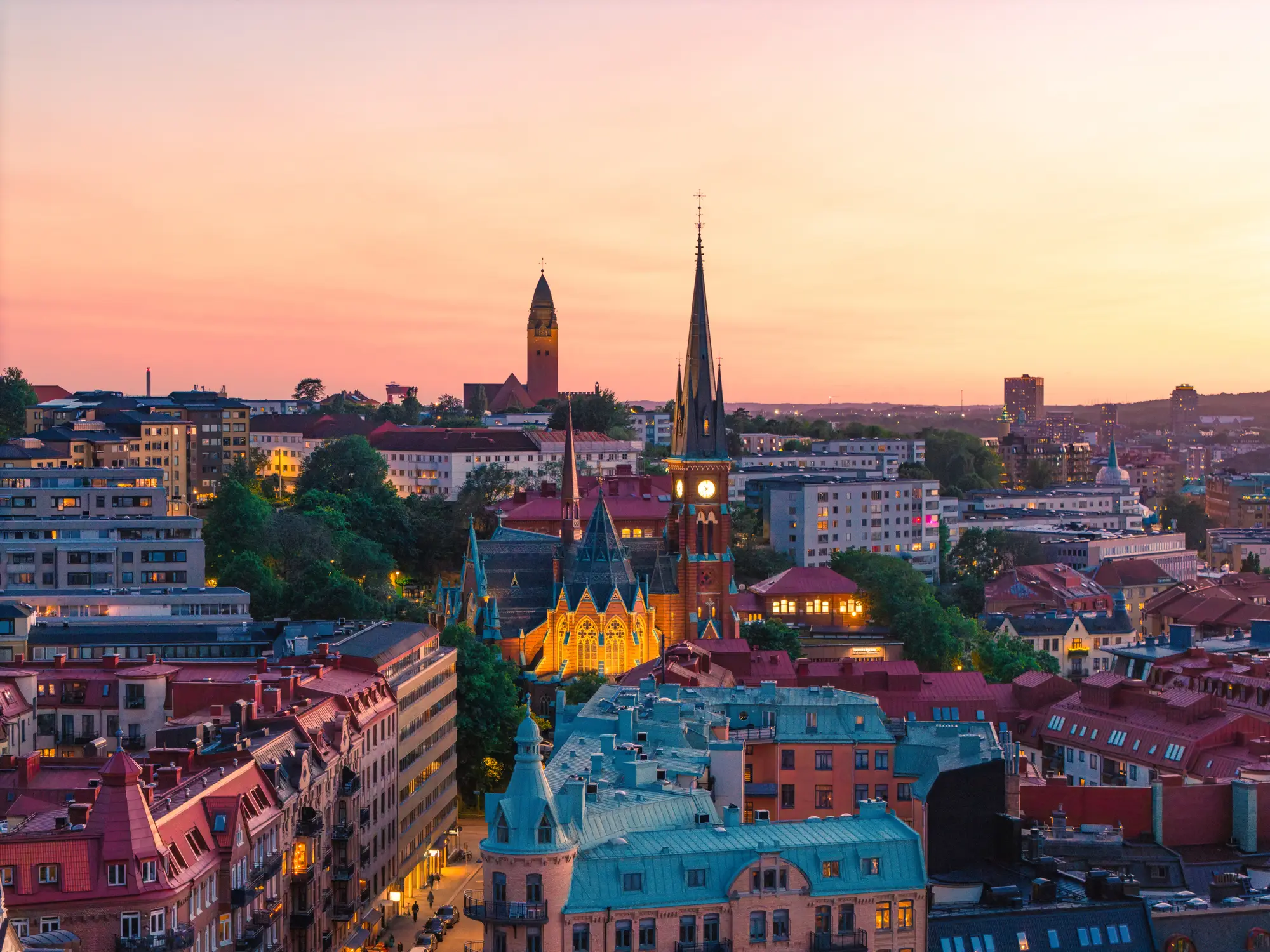 Göteborg, Stadtsilhouette, Europa - Kontinent, Nacht, Europäische Kultur Göteborg, Stadtsilhouette, Europa - Kontinent, Nacht, Europäische Kultur